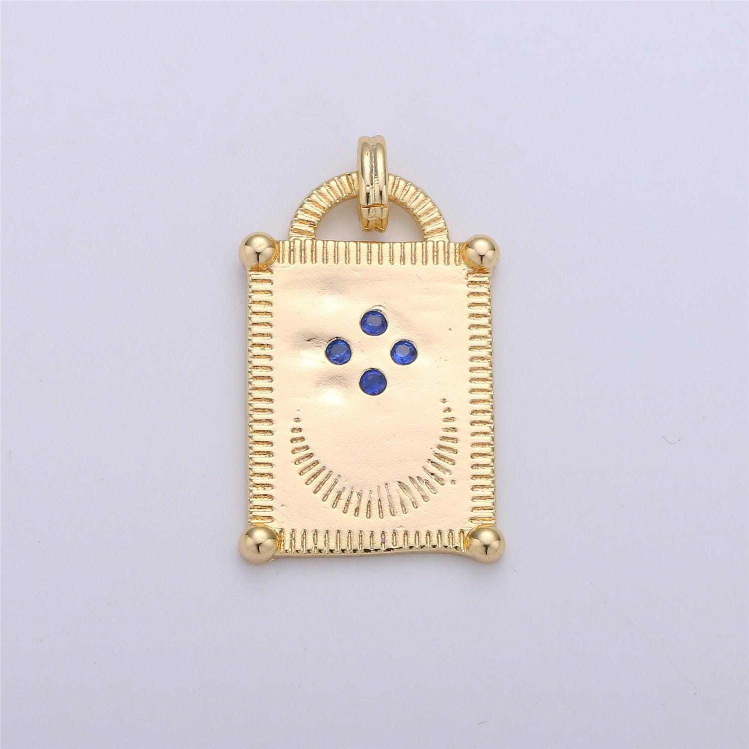14k gold filled celestial jewelry cubic zirconia star medallion pendant for necklace earring component successactive