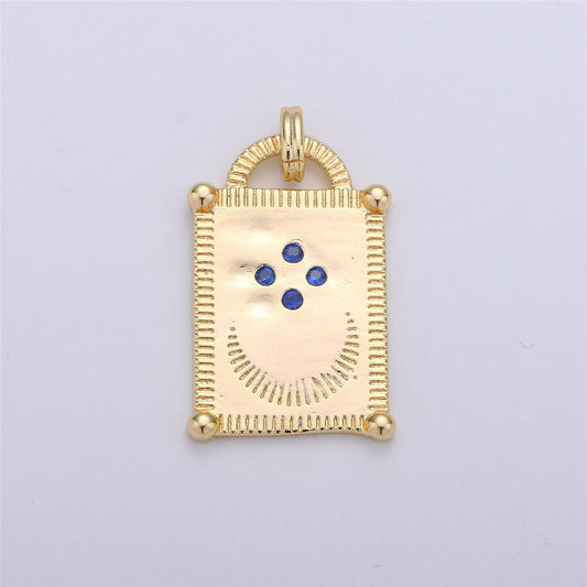 14k gold filled celestial jewelry cubic zirconia star medallion pendant for necklace earring component successactive