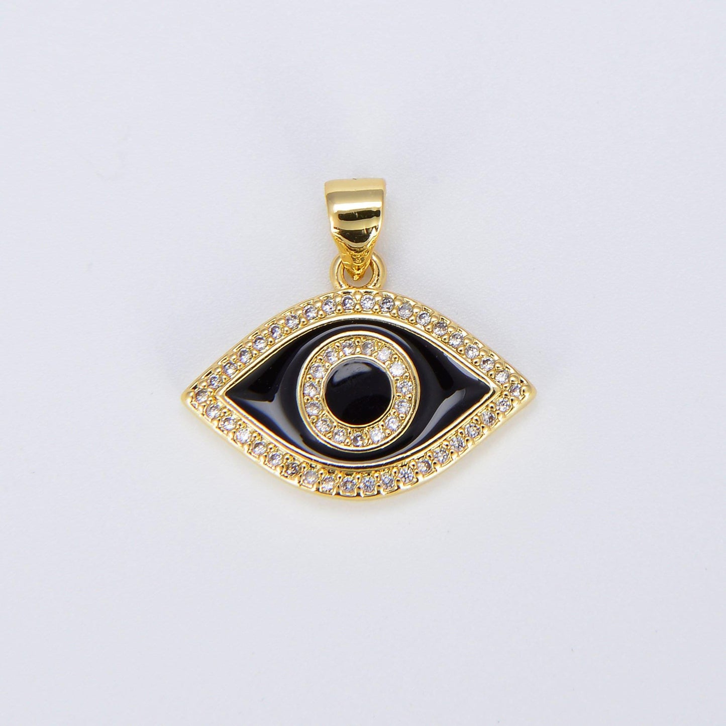 Enamel evil eye charm dainty eye pendant for necklace bracelet earring supply component i163