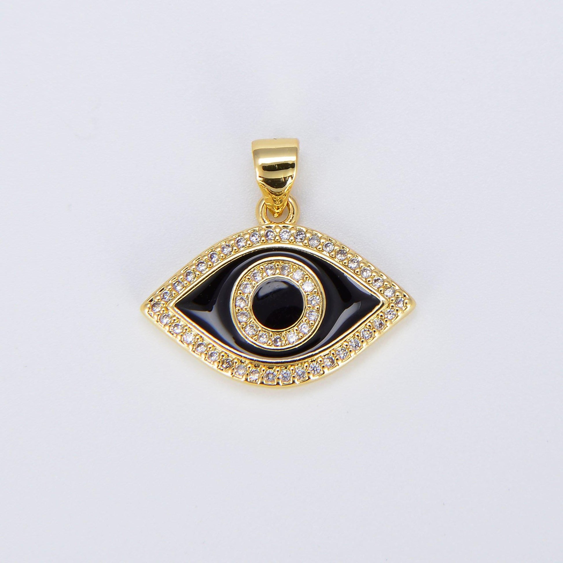 Enamel evil eye charm dainty eye pendant for necklace bracelet earring supply component i163