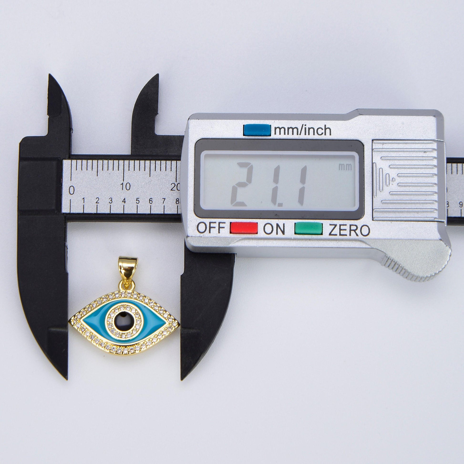 Enamel evil eye charm dainty eye pendant for necklace bracelet earring supply component i163