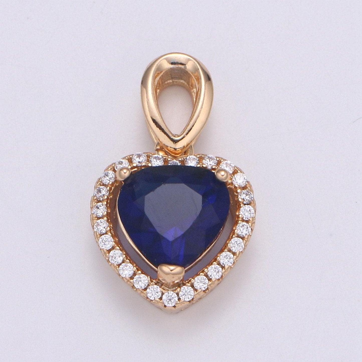 Dainty gold fill heart pendant micro pave heart charm for necklace pendant layer statement necklace be my valentine jewelry i-132