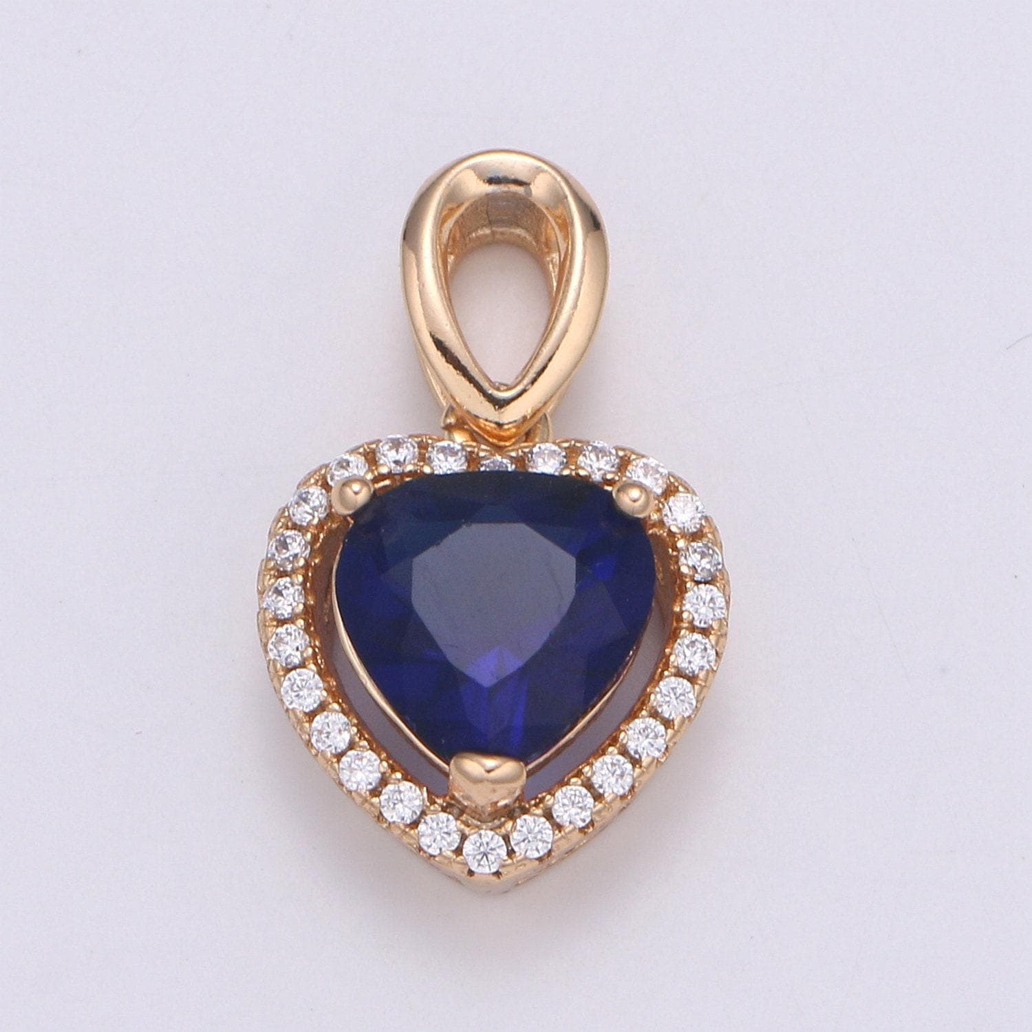 Dainty gold fill heart pendant micro pave heart charm for necklace pendant layer statement necklace be my valentine jewelry i-132