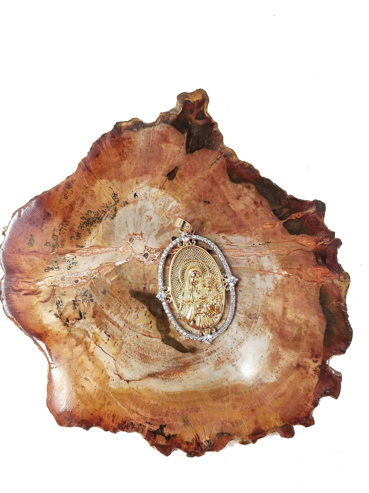 18k gold fill virgin mary pendant mother mary vintage design pendant cubic zircon micro pave charm religious pendant charms i-140