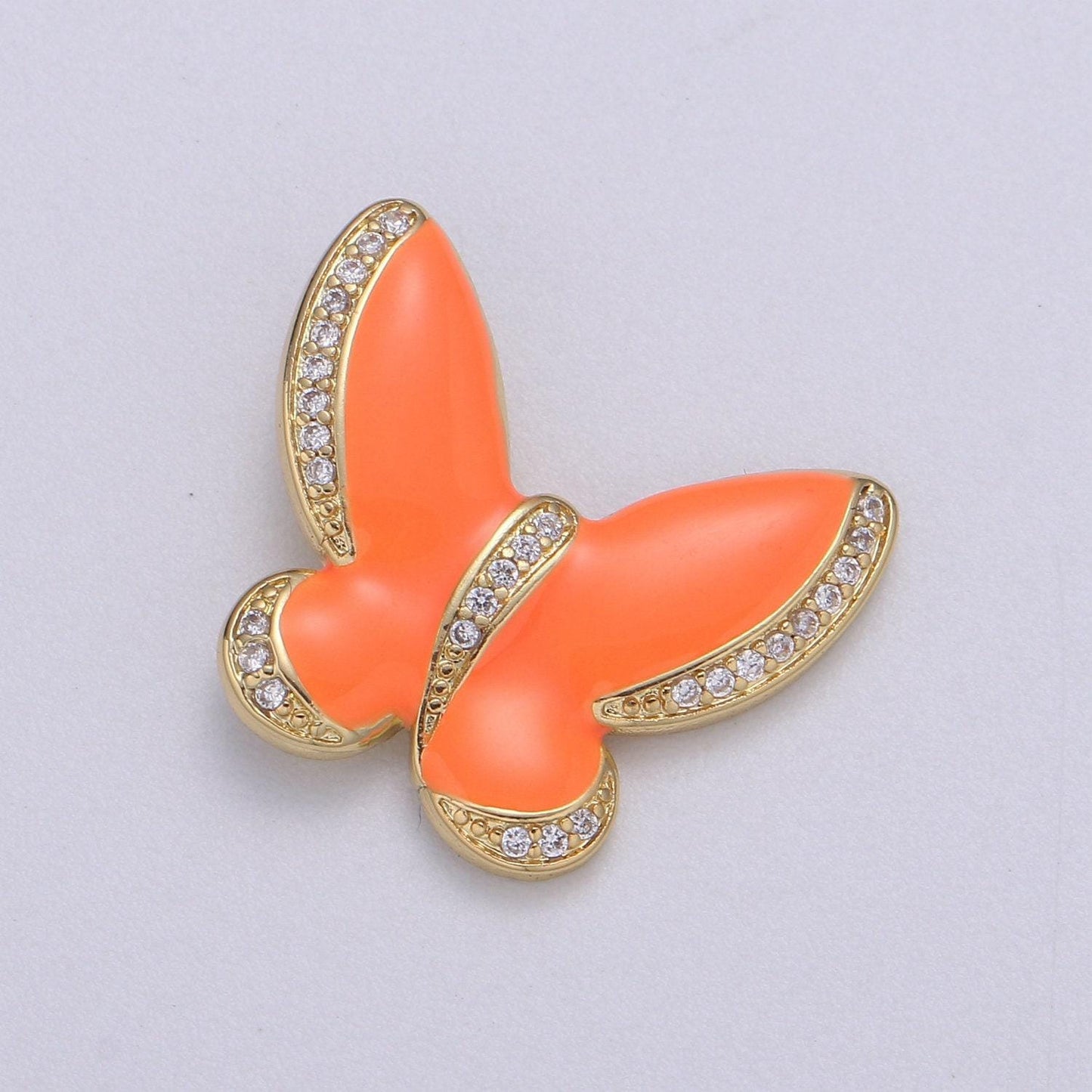 Enamel butterfly charm necklace dainty mariposa charm pendant for bracelet jewelry making supply blue, black pink red white evil eye h755