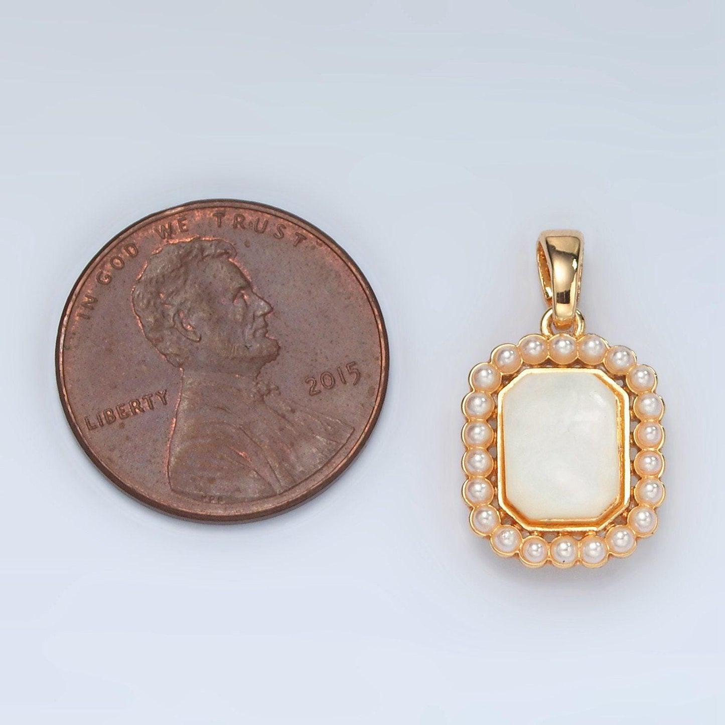 24k gold filled shell pearl octagon charms pendant for bracelet necklace earring charm h743