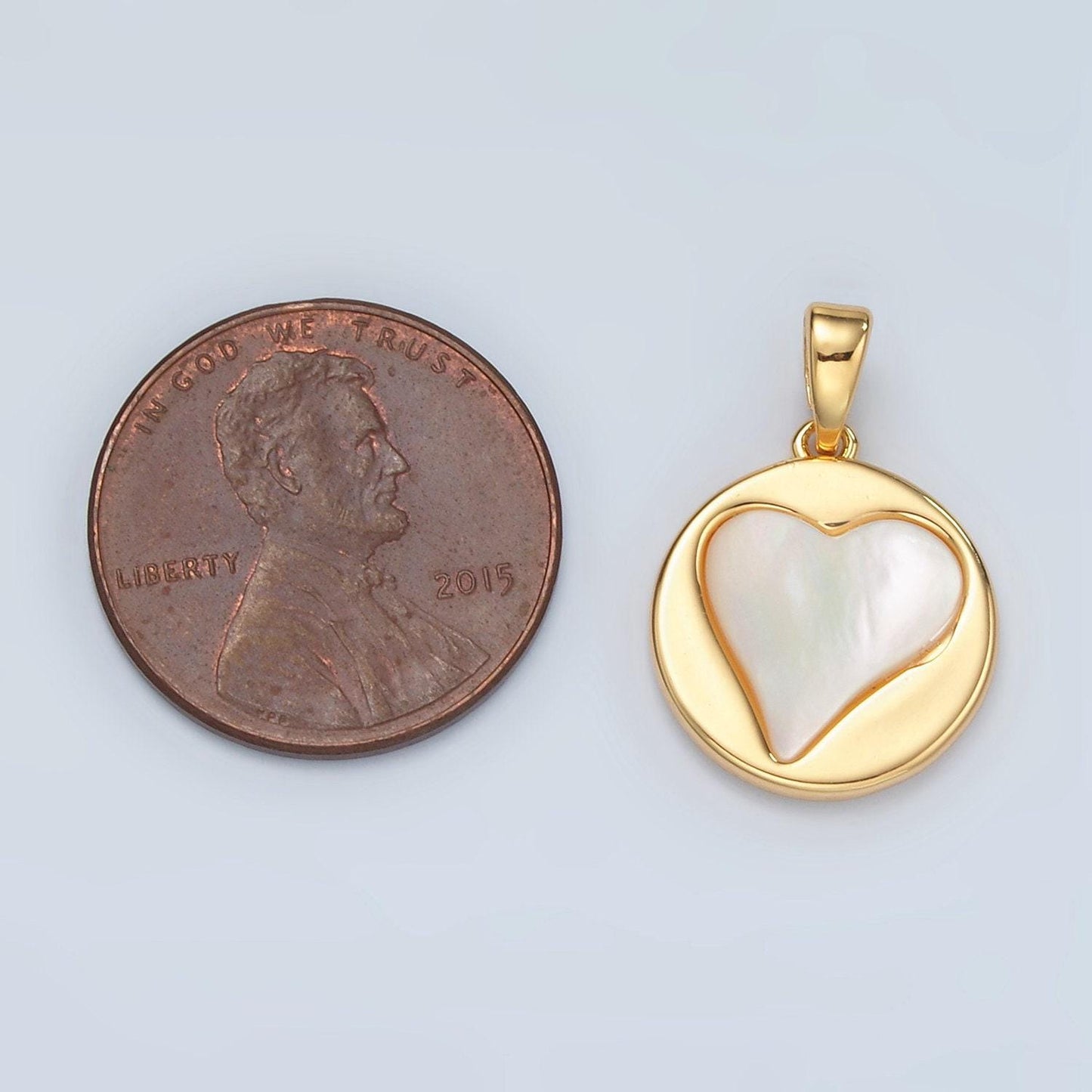 24k gold filled shell pearl charm heart charms pendant for bracelet necklace earring charm h736