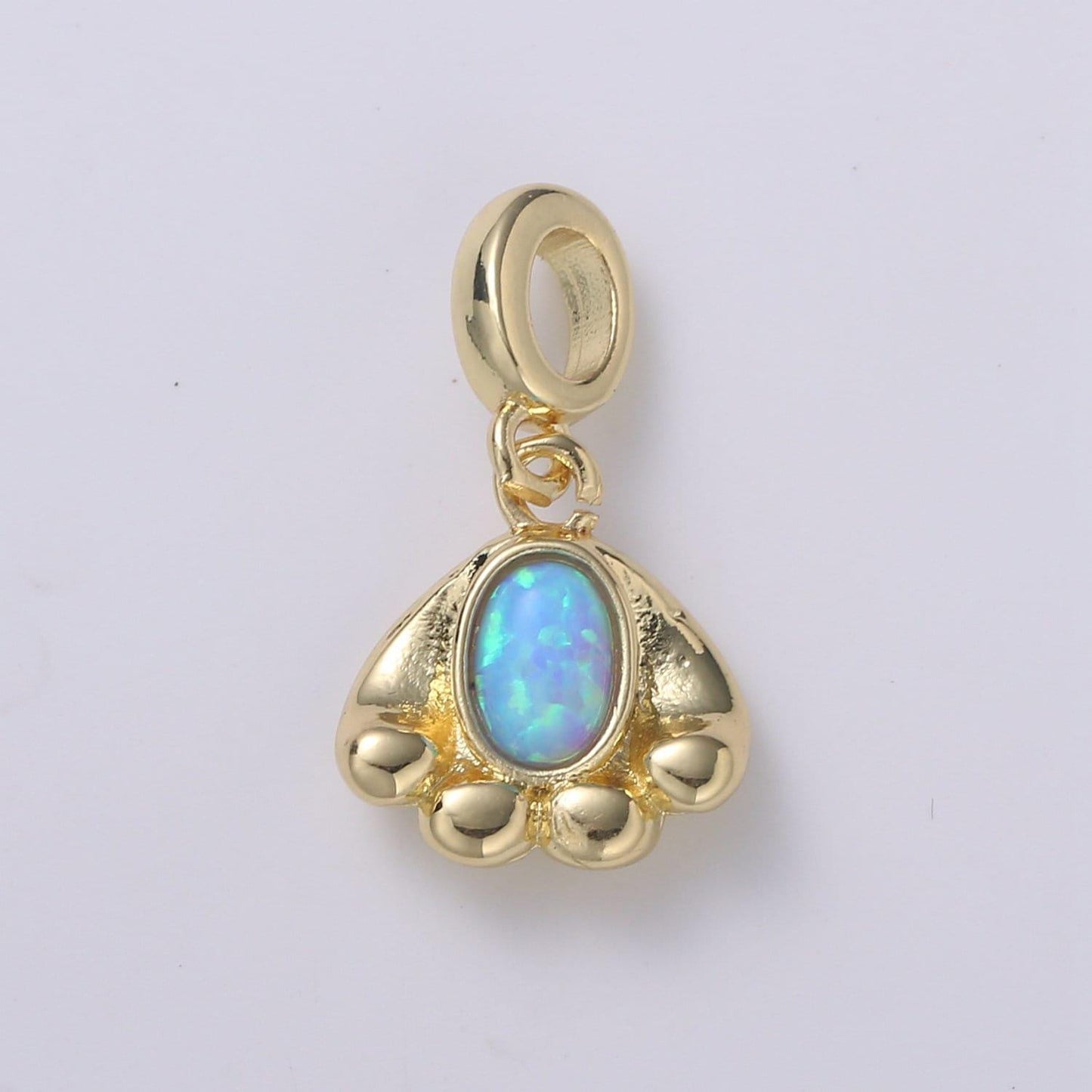 1pc cloud 24k gold opal cz pendant charm celestial pendant charm for bracelet necklace white, blue pendant jewelry, pdgf-2185