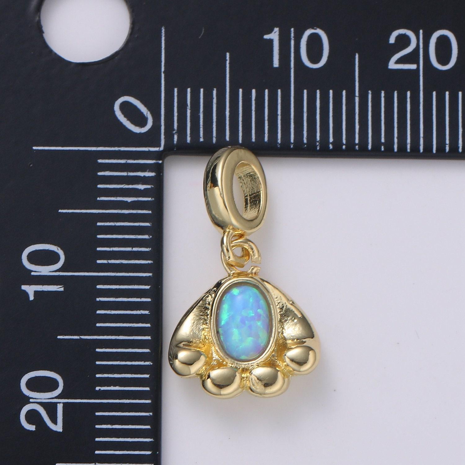 1pc cloud 24k gold opal cz pendant charm celestial pendant charm for bracelet necklace white, blue pendant jewelry, pdgf-2185