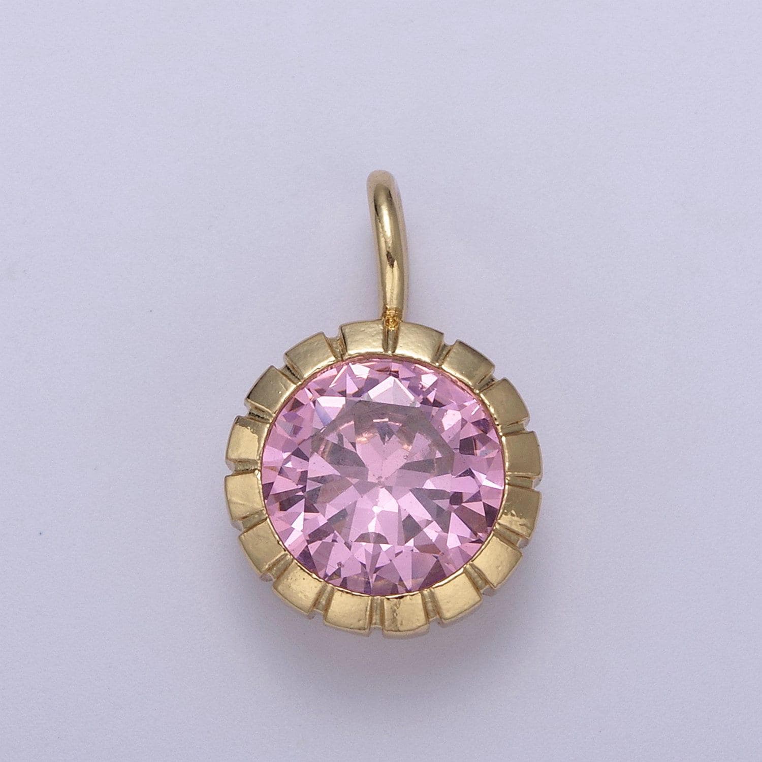 May / june birthstone pendant add on charm dainty cubic cz stone for necklace bracelet supply h-495 / h-496