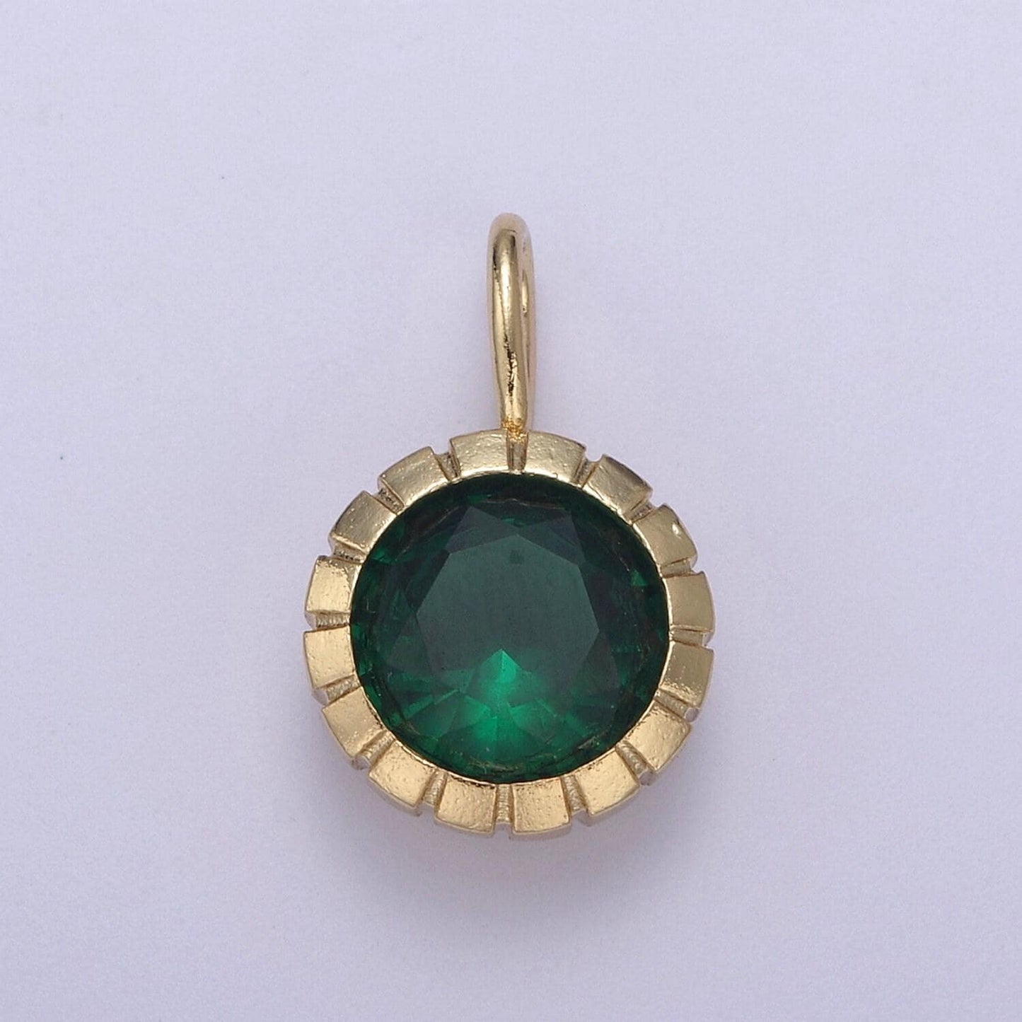May / june birthstone pendant add on charm dainty cubic cz stone for necklace bracelet supply h-495 / h-496