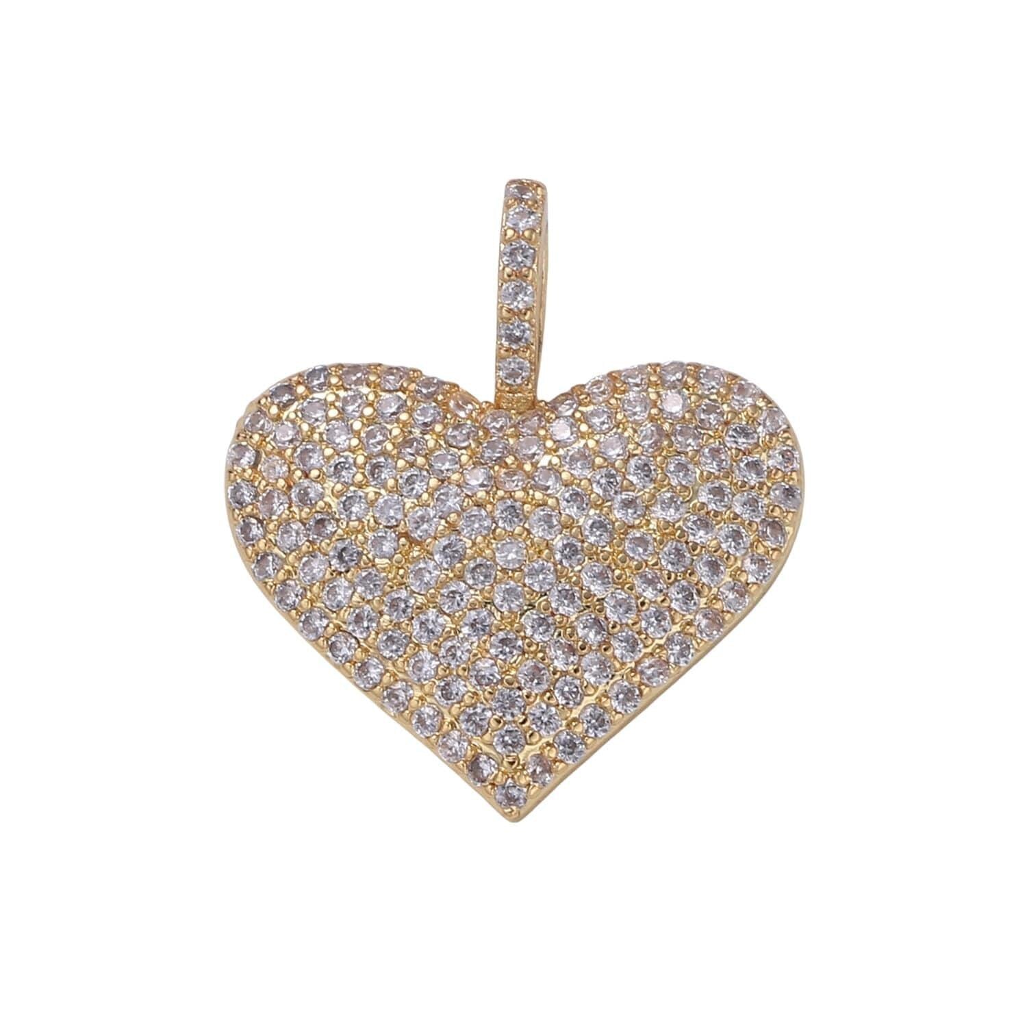 Dainty gold filled heart charms h-438 h-462 h-467 h-486 h-488