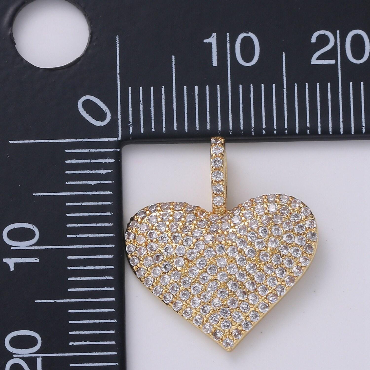 Dainty gold filled heart charms h-438 h-462 h-467 h-486 h-488