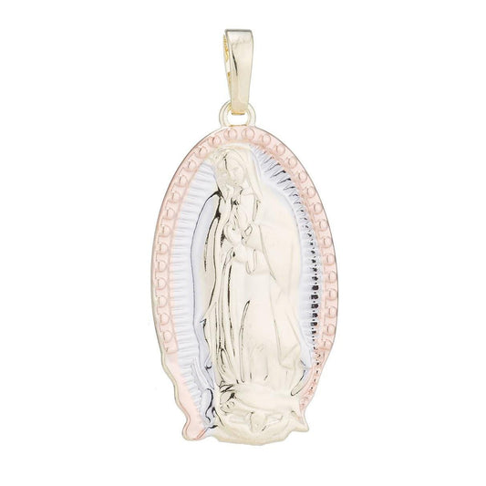Lady guadalupe pendant gold filled necklace - virgin mary necklace pendant - rose gold filled pendant - religious jewelry h-448