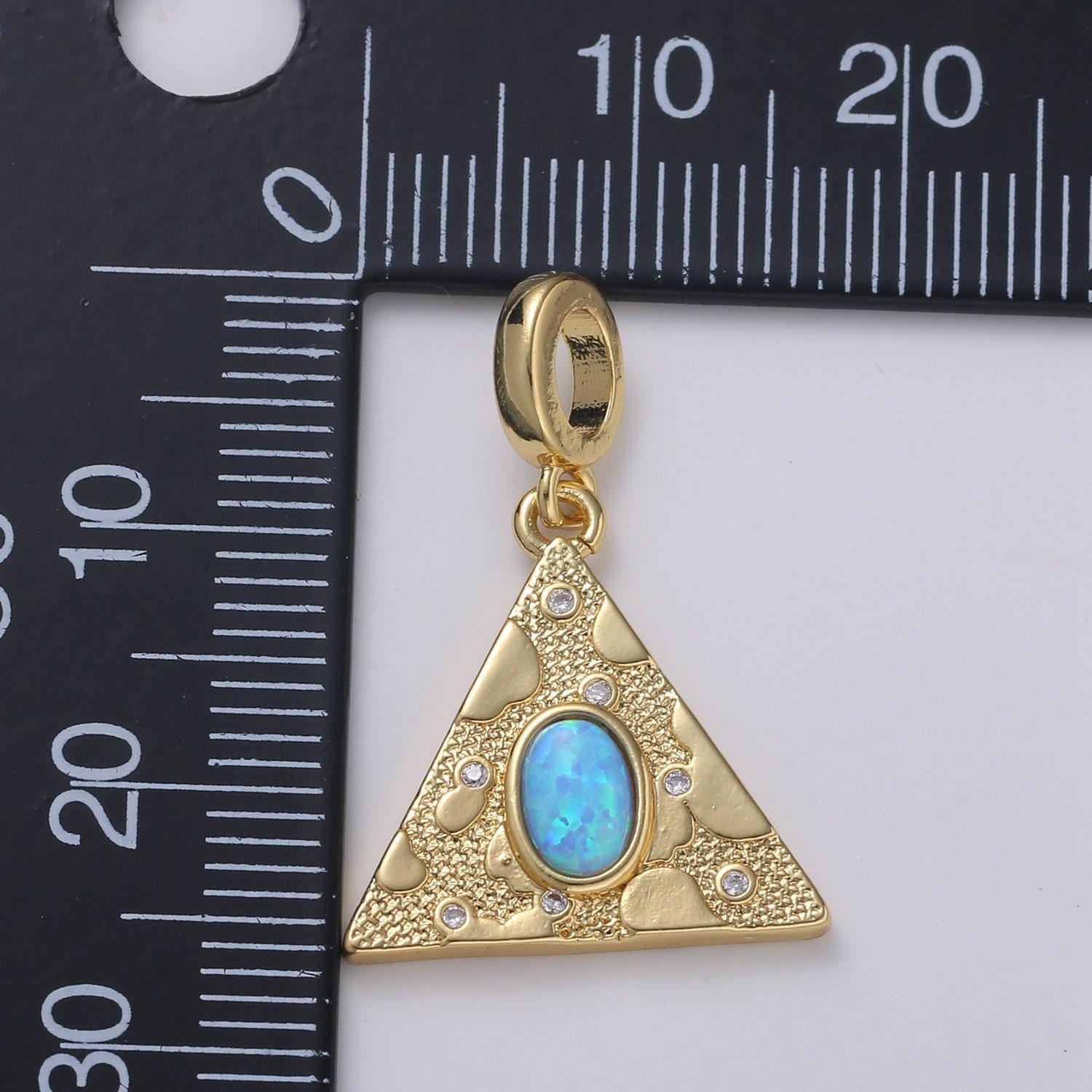Dainty pendant triangle opal charm for necklace bracelet earring/geometric charm dangle for jewelry making supply h-307 h-309 h-384 h-387