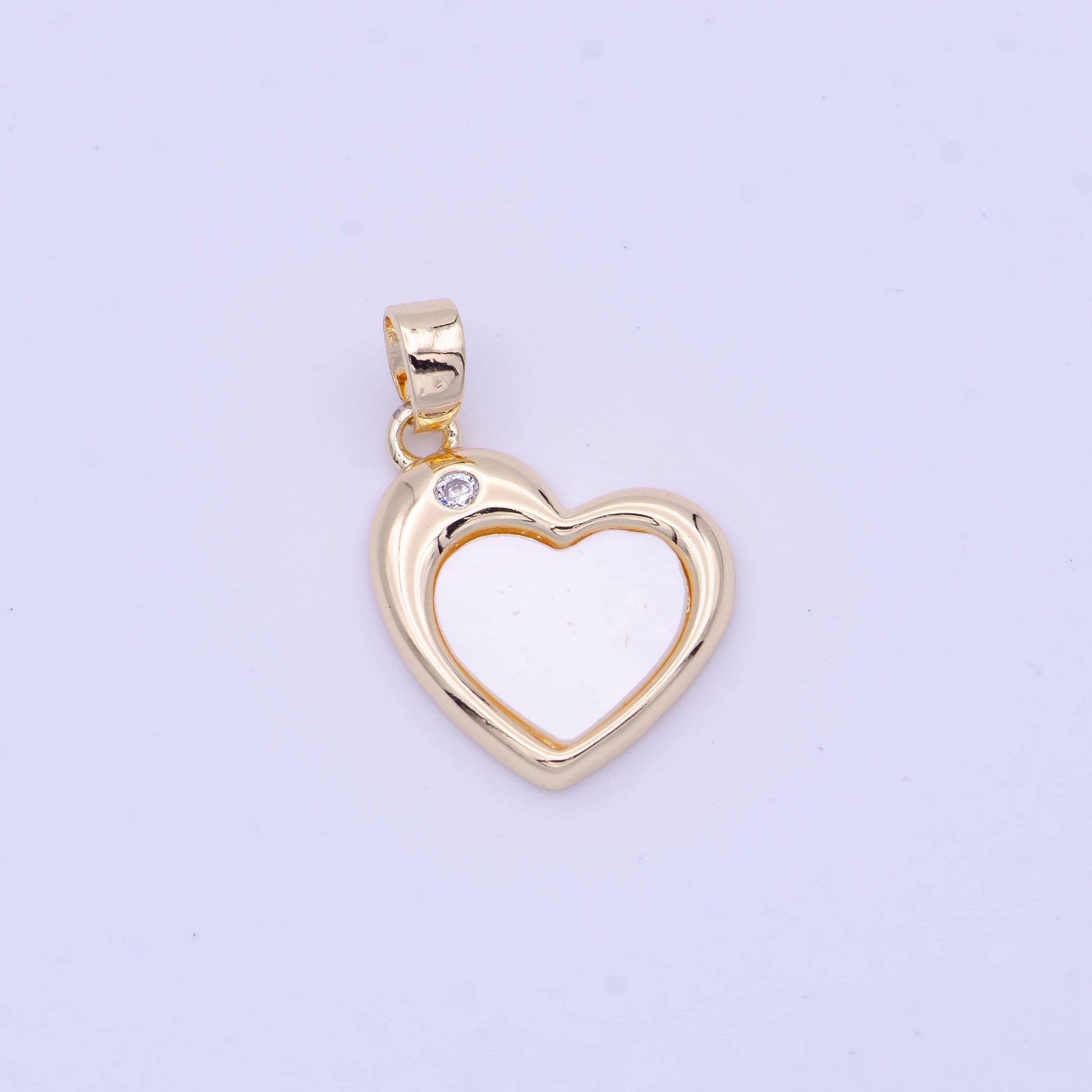 Gold heart charm shell pearl pendant silver pearl love charm jewelry supplies h-287 h-374