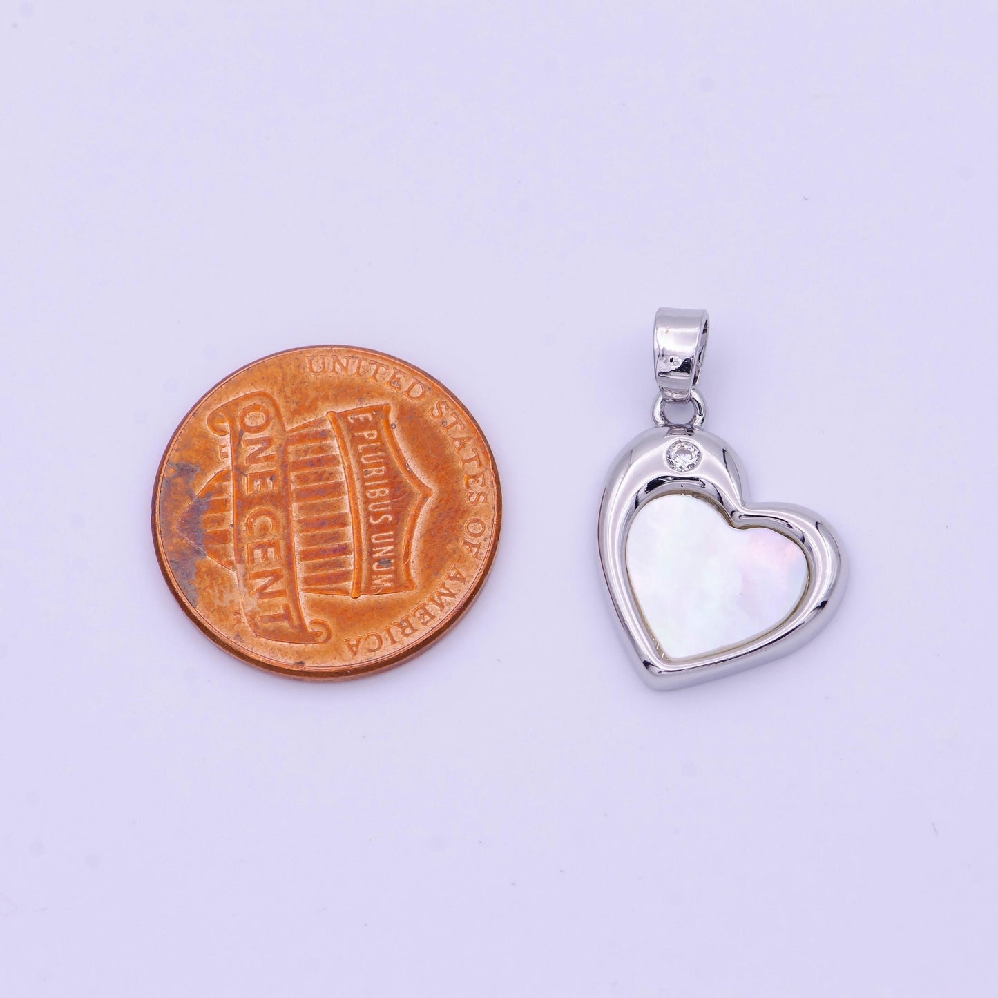 Gold heart charm shell pearl pendant silver pearl love charm jewelry supplies h-287 h-374