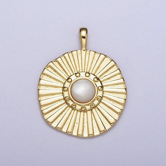 14k gold filled sun charm necklace, celestial necklace pendant gold pearl sun beam mother of pearl charm necklace sunburst charm h327