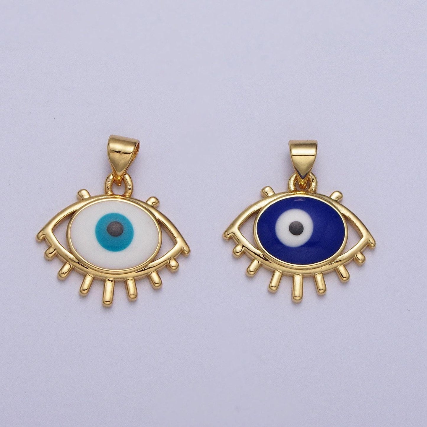 Gold evil eye pendant necklace eye of ra charm protection jewelry lucky necklace h300
