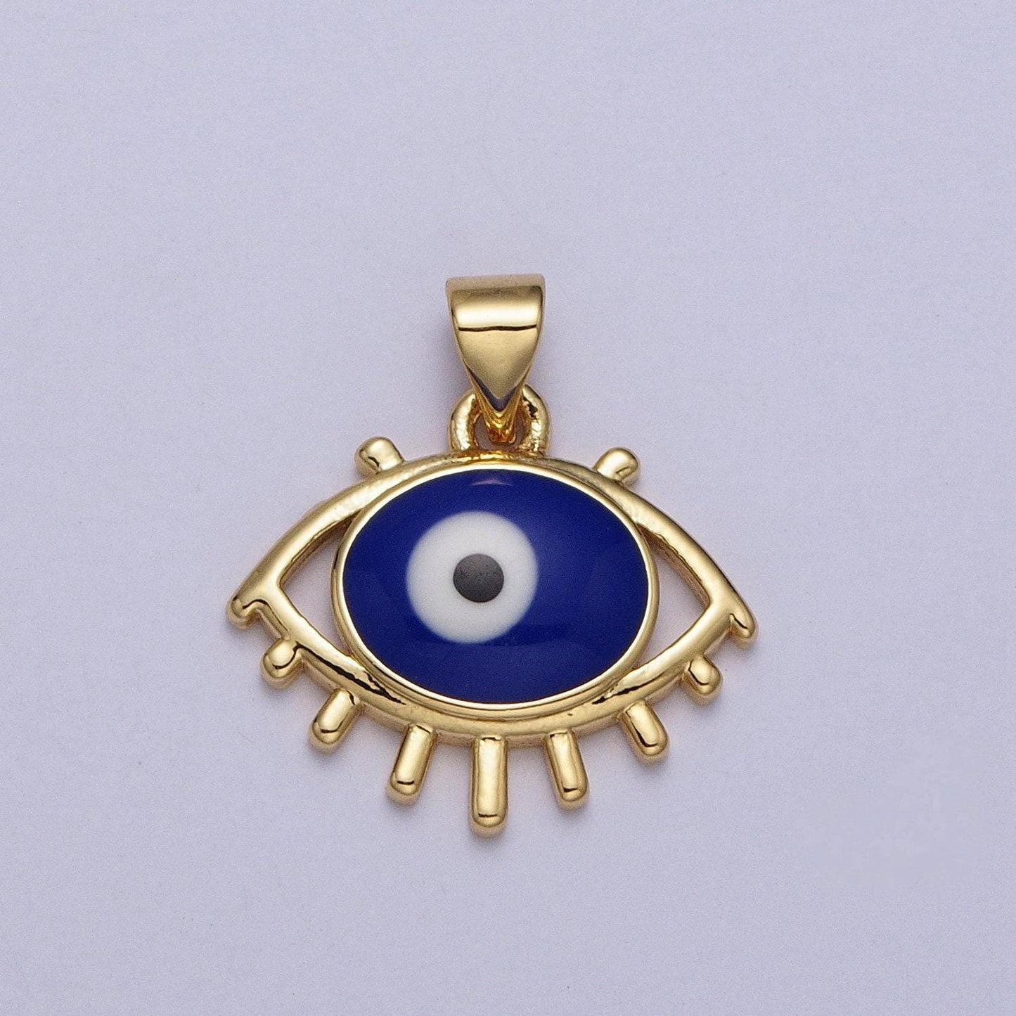 Gold evil eye pendant necklace eye of ra charm protection jewelry lucky necklace h300