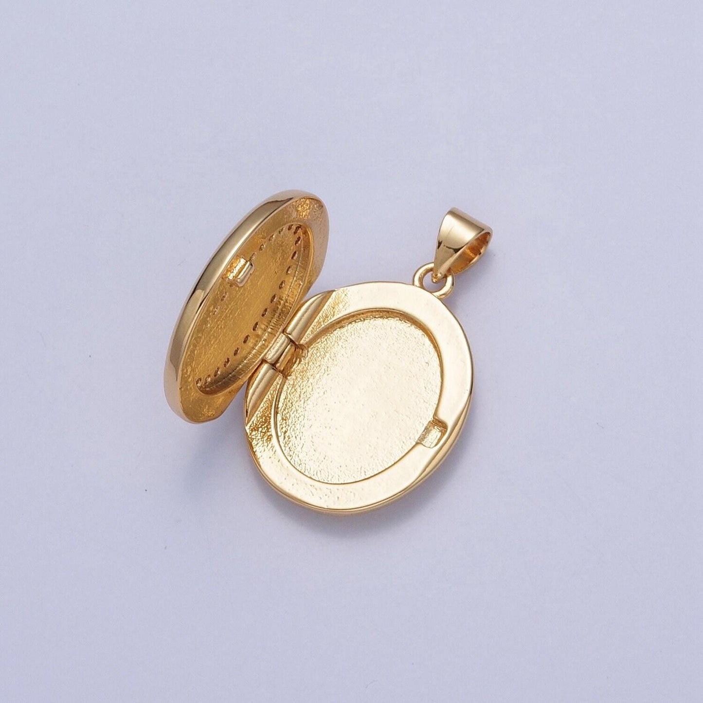 24k gold filled our lady of guadalupe and moses round oval locket micro pave cz pendant, openable virgin mary and moses charm | h-092, h-105