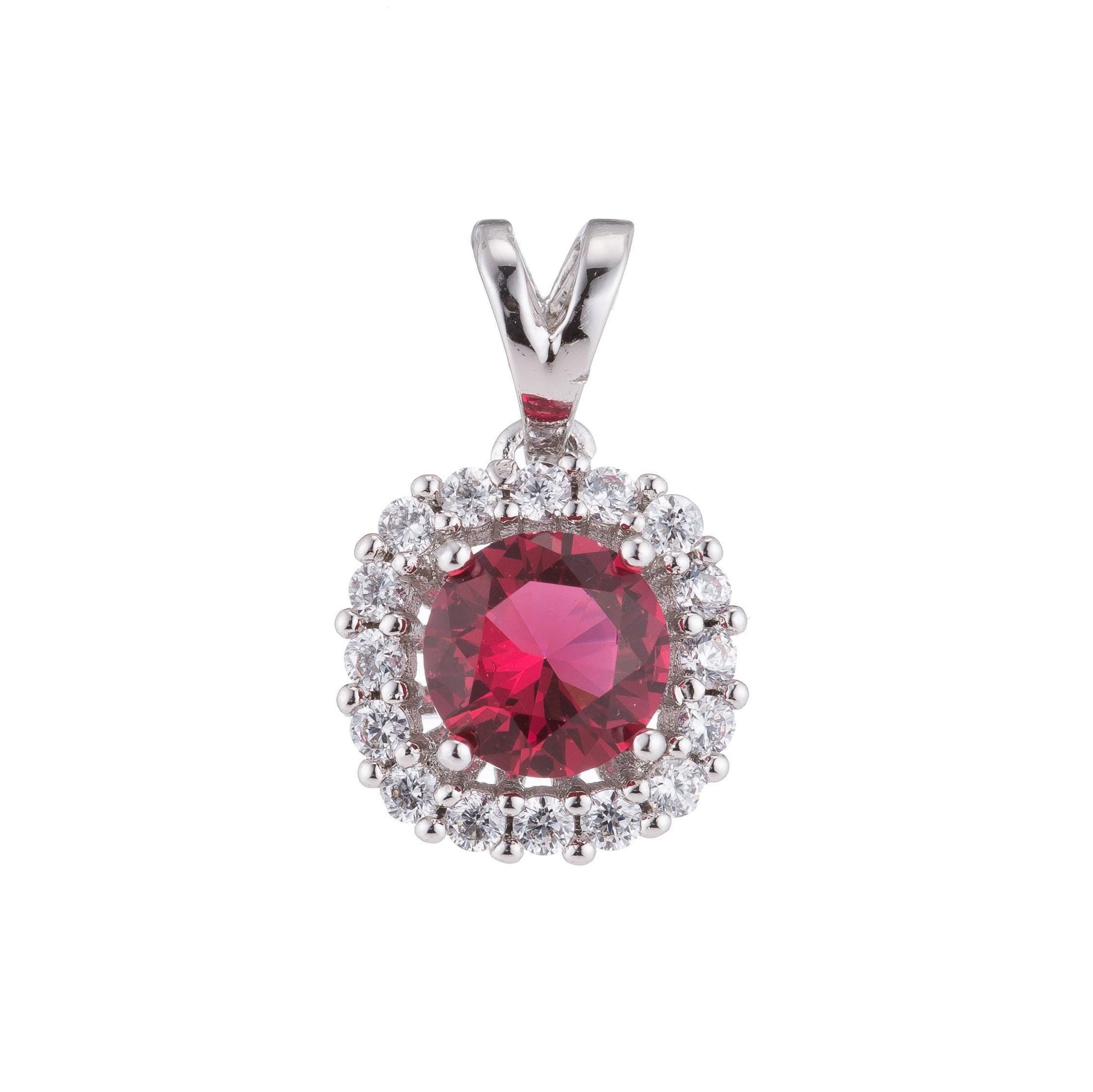 Silver ruby red crystal, diamond, wife, mom, romantic fiery cz necklace pendant charm bead bails findings for jewelry making h-098
