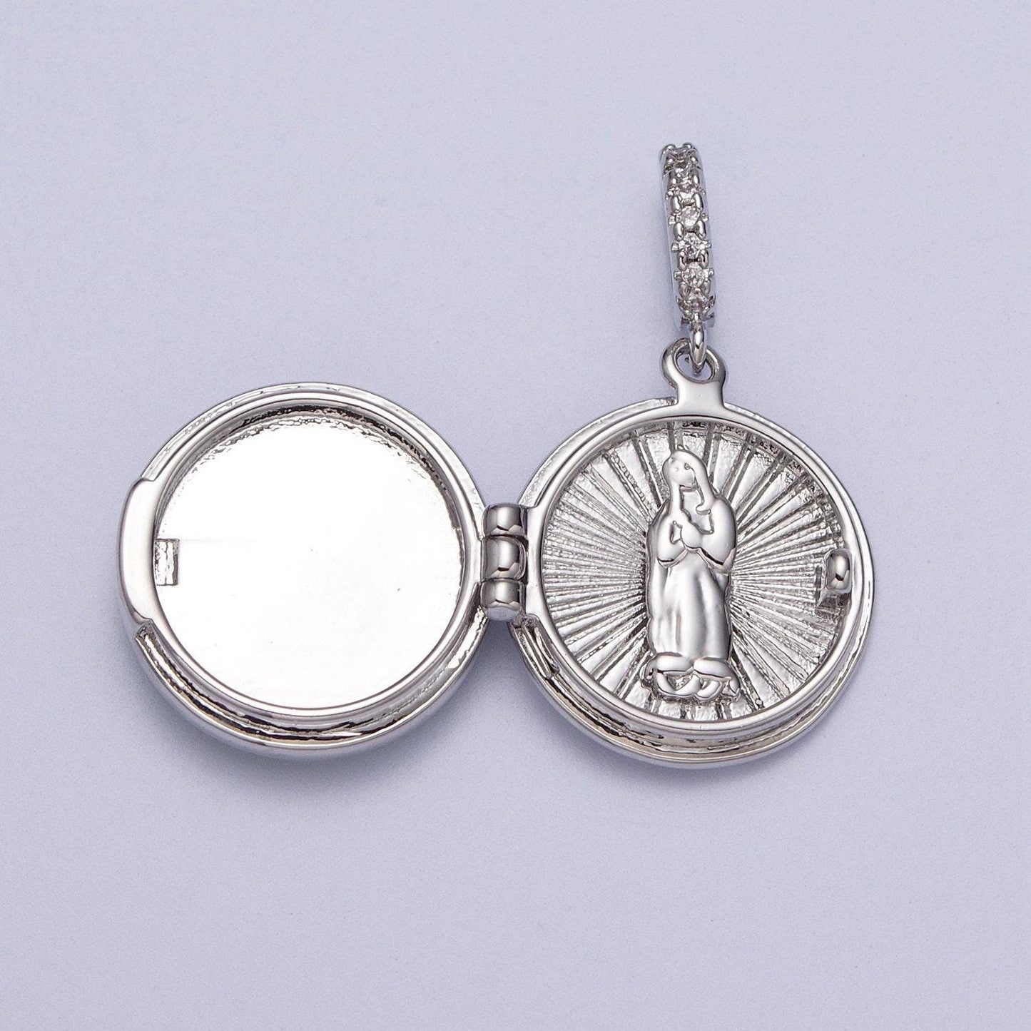 Silver virgin mary pendant marian cross black, green, pink, white, green shell opal round locket pendant | h044 h052 h060 h066 h073