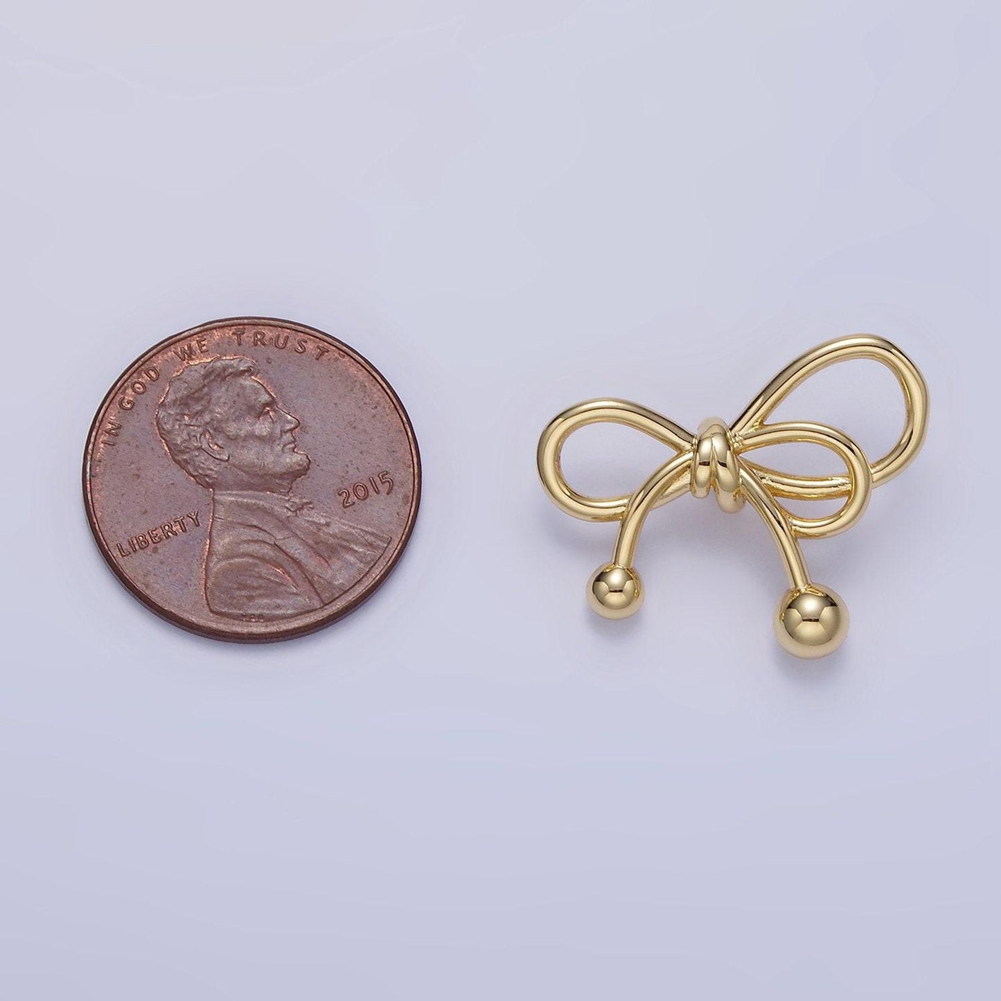 Gold bow charms 24k gold filled bow pendant dainty bow tie charm for bracelet necklace diy jewelry making supply h051