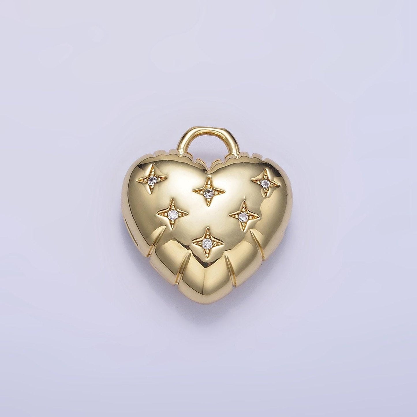 Dainty cz heart balloon pendant 24k gold filed micro pave cz bright love balloon charm for valentine bracelet necklace component | h-035