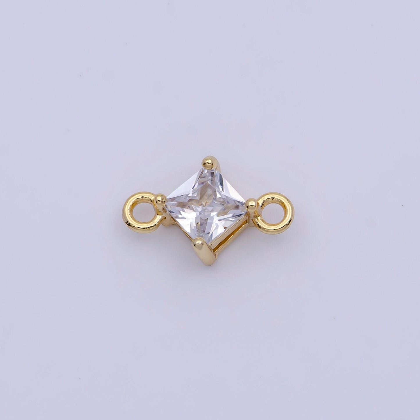 14k gold plated gold mini rhombus charm connector for bracelet necklace link connector | g-918, g-919, g-920
