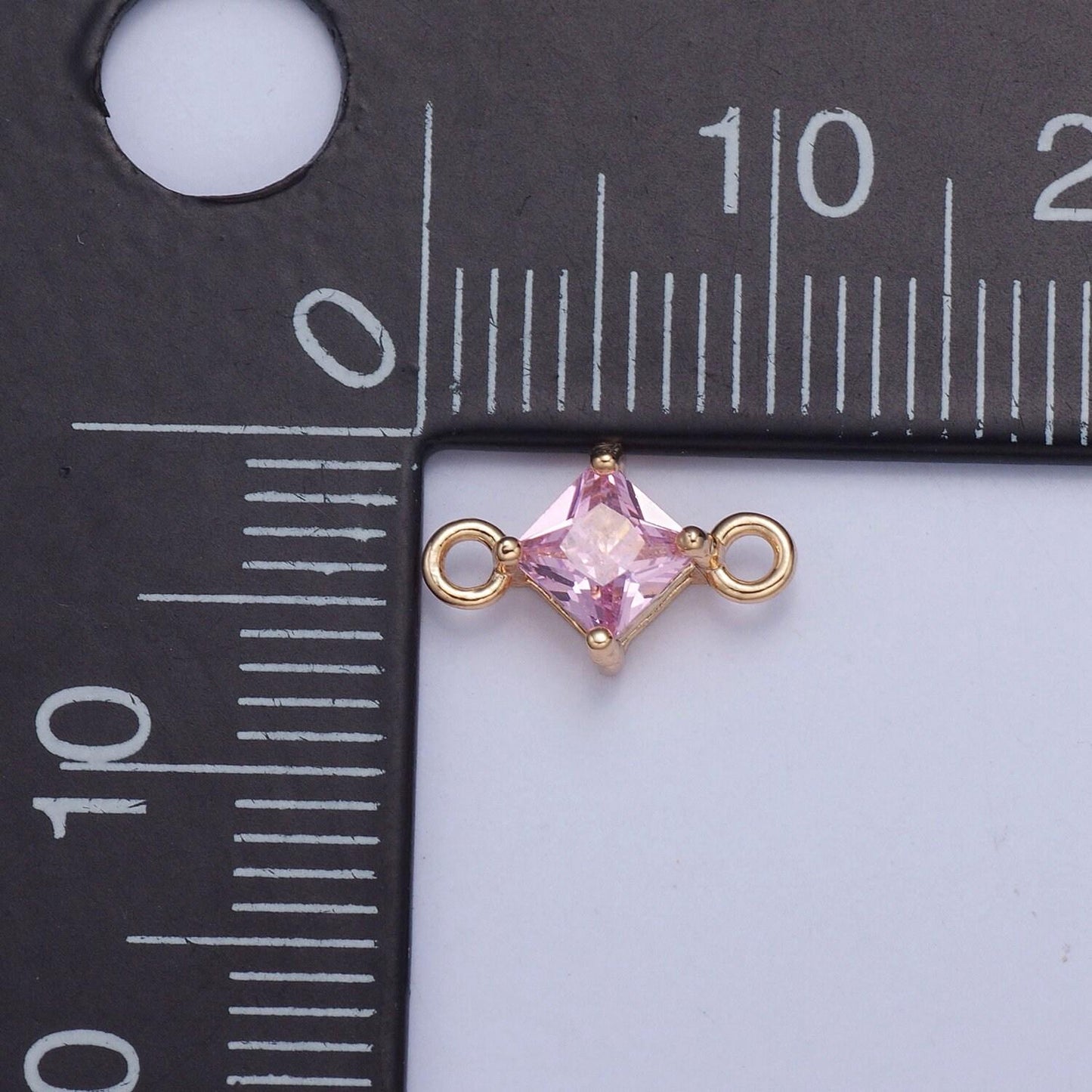 14k gold plated gold mini rhombus charm connector for bracelet necklace link connector | g-918, g-919, g-920