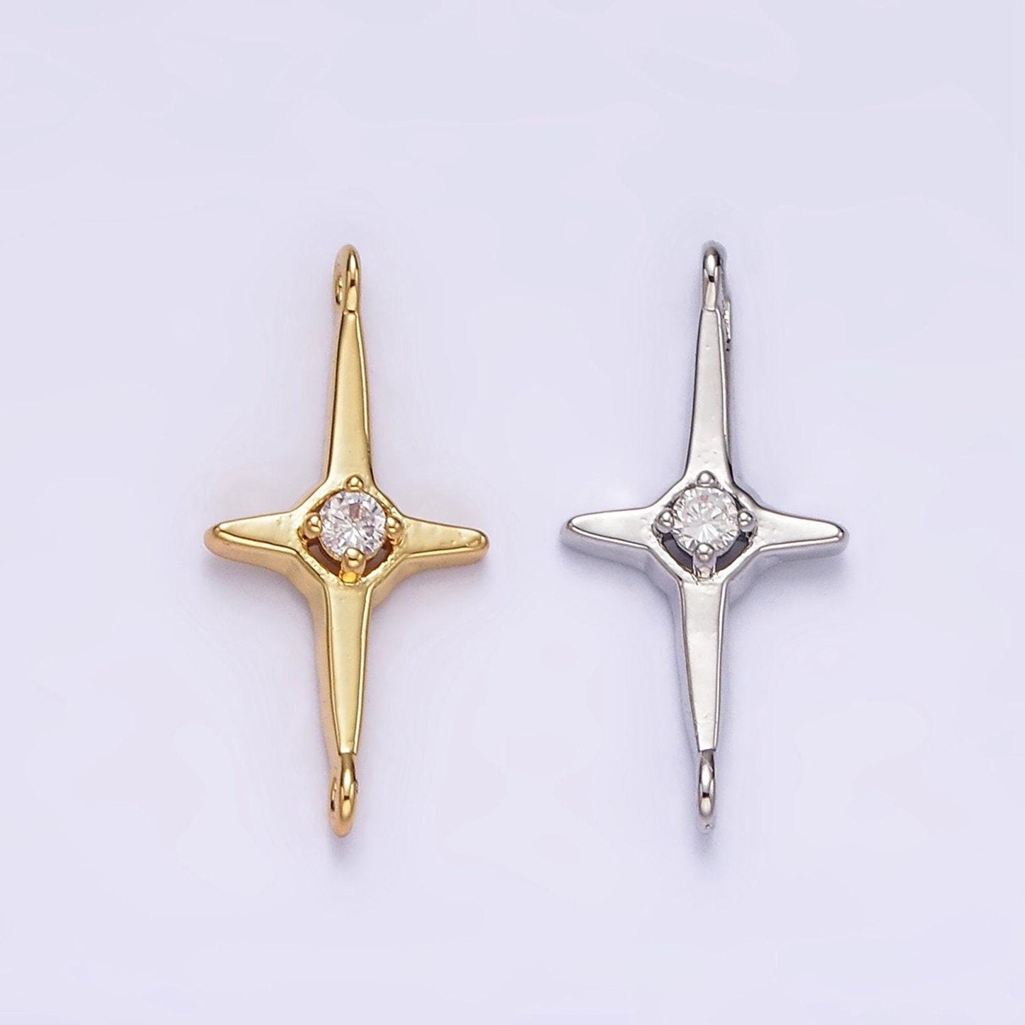 1pc 14k gold filled micro pave cz north star charm connector gold filled star link connector for bracelet diy jewelry making g788