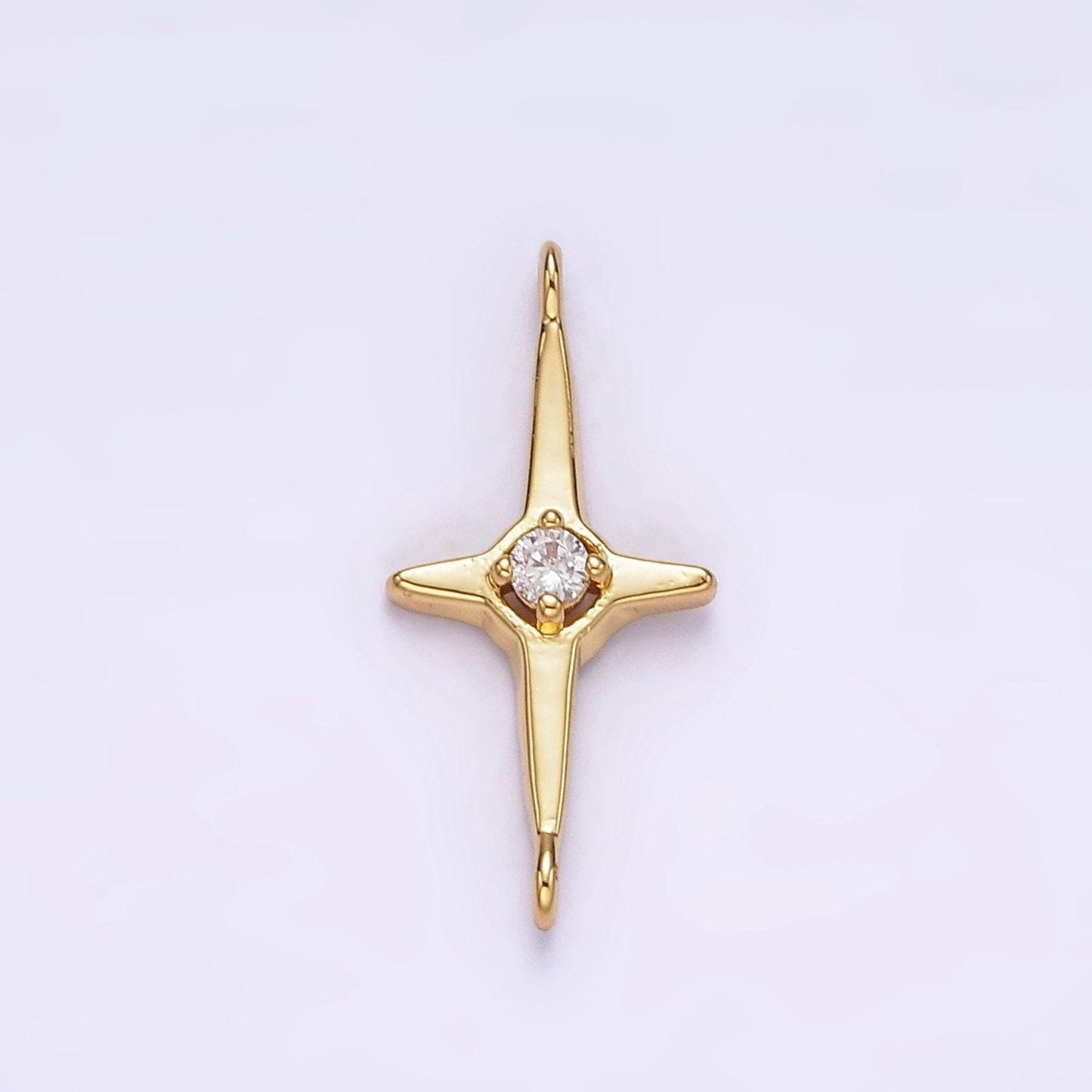 1pc 14k gold filled micro pave cz north star charm connector gold filled star link connector for bracelet diy jewelry making g788