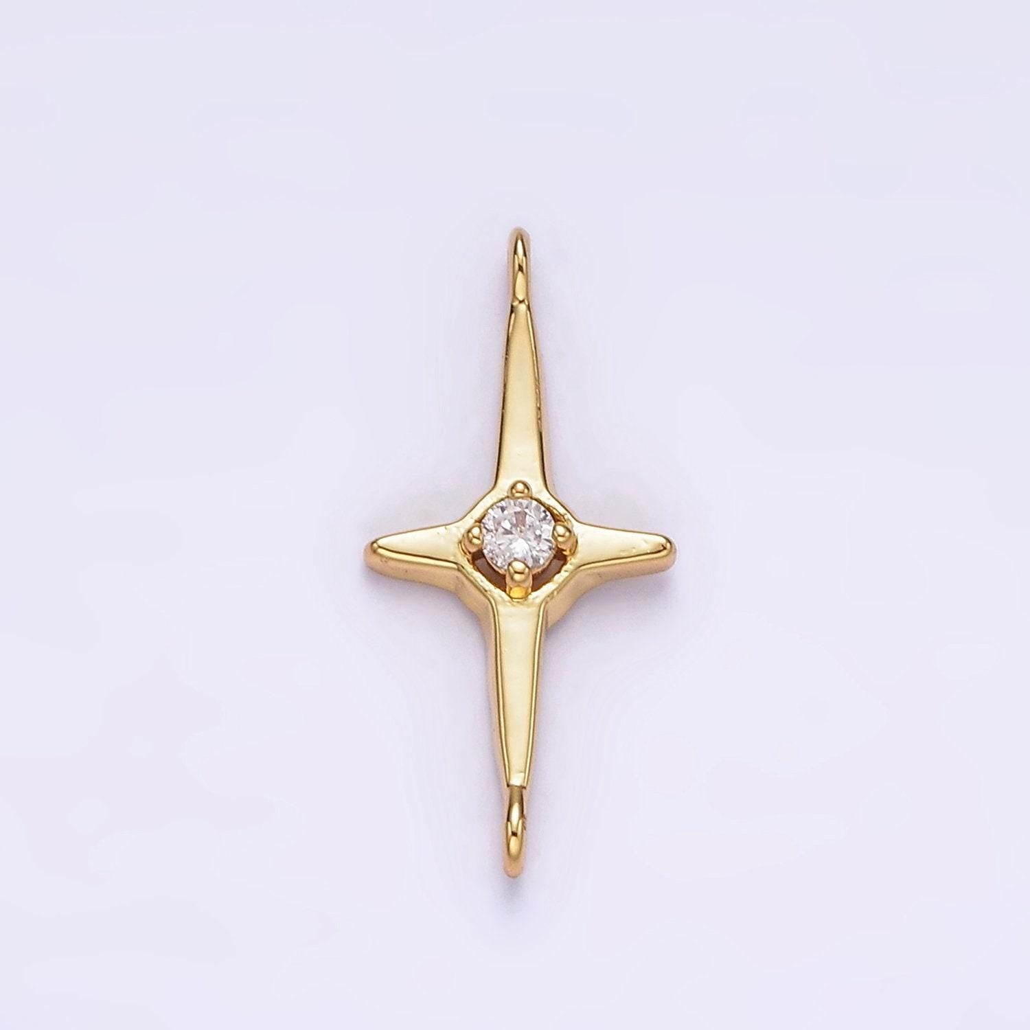 1pc 14k gold filled micro pave cz north star charm connector gold filled star link connector for bracelet diy jewelry making g788