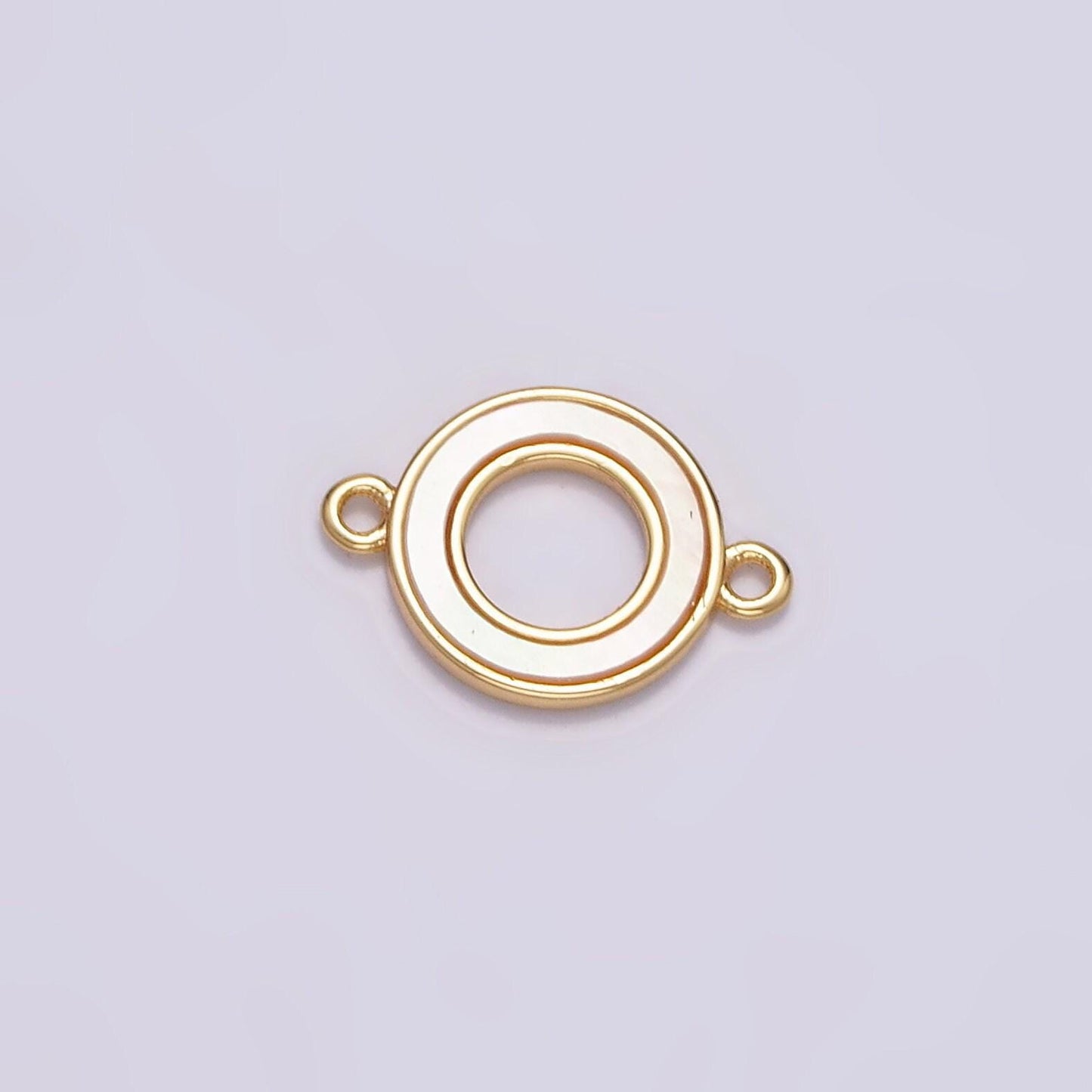 Donut rectangle bezel connector round coin pendant charm connector bezel cut bracelet necklace link connector g699