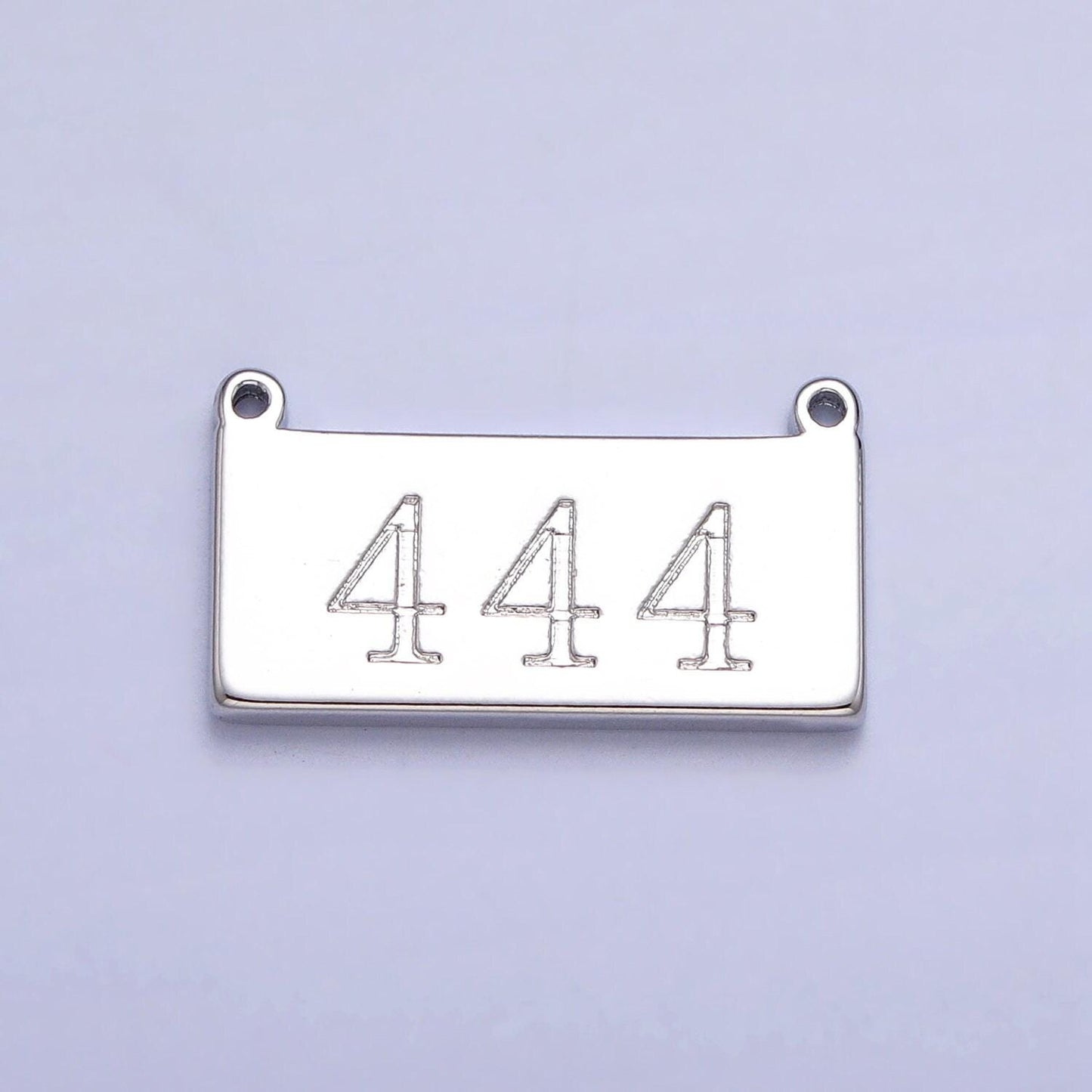 Silver angel number charm connector for bracelet necklace, lucky number spiritual number link connector | g616-621