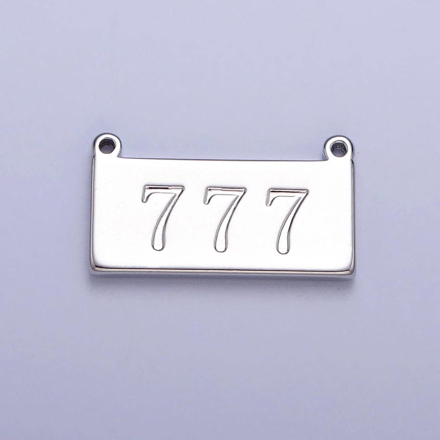 Silver angel number charm connector for bracelet necklace, lucky number spiritual number link connector | g616-621