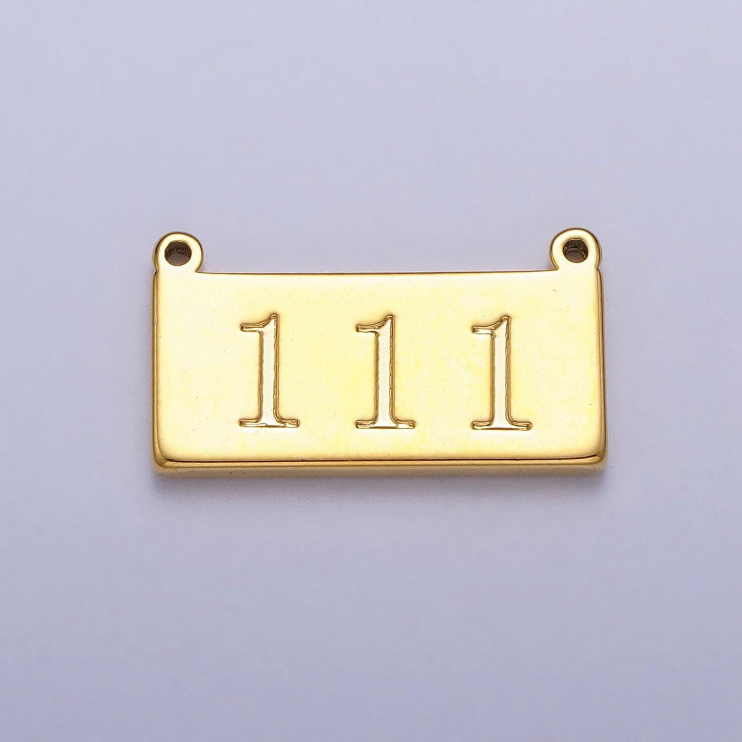 Dainty gold filled angel number charm connector gold bar lucky number for necklace bracelet component personalized jewelry | g610-615