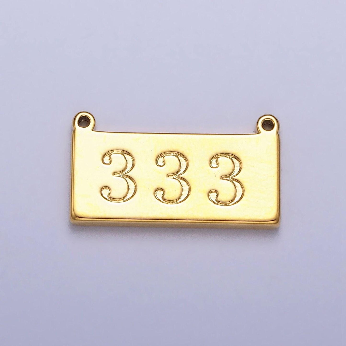 Dainty gold filled angel number charm connector gold bar lucky number for necklace bracelet component personalized jewelry | g610-615