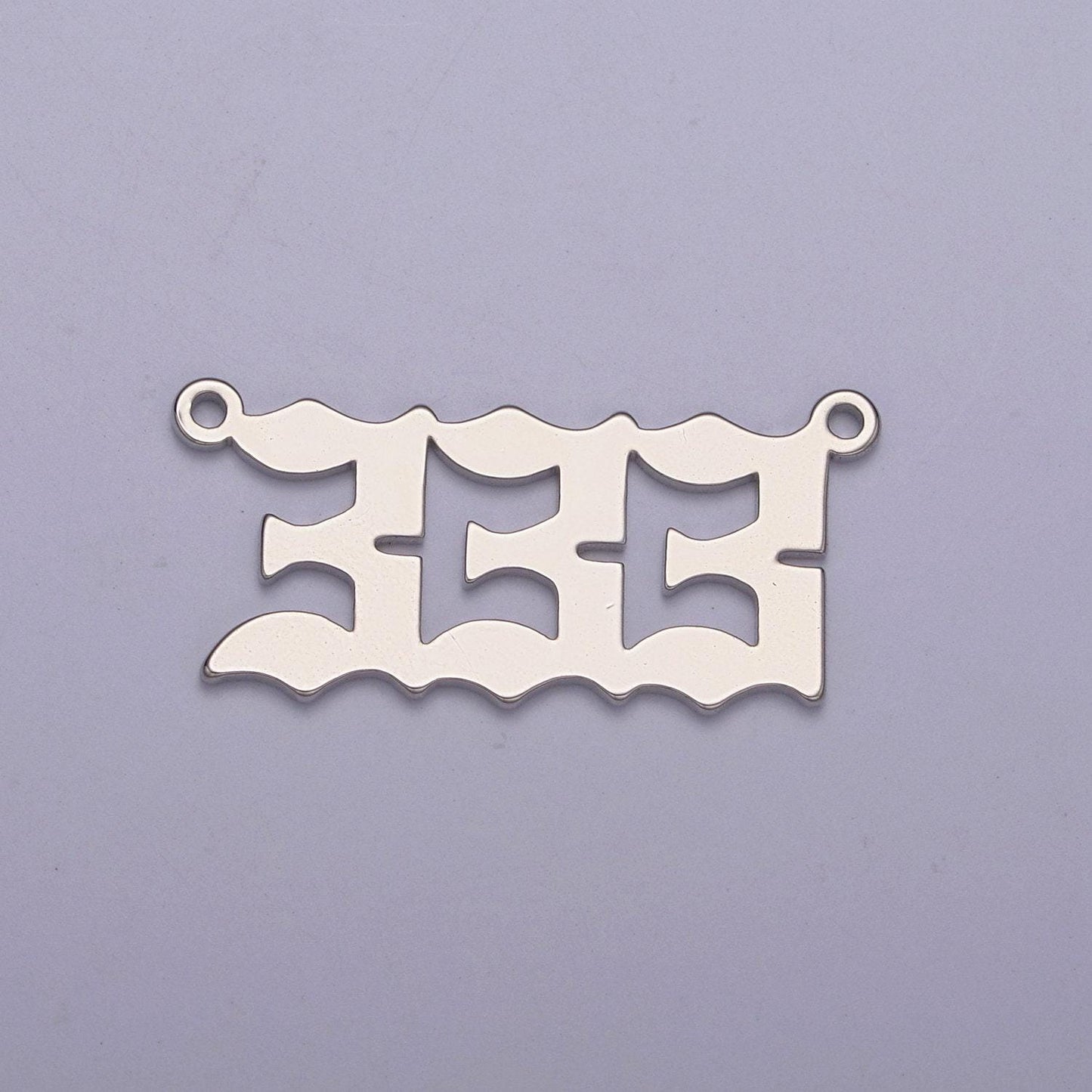 Silver angel number charm connector lucky number for necklace bracelet component | g605-609