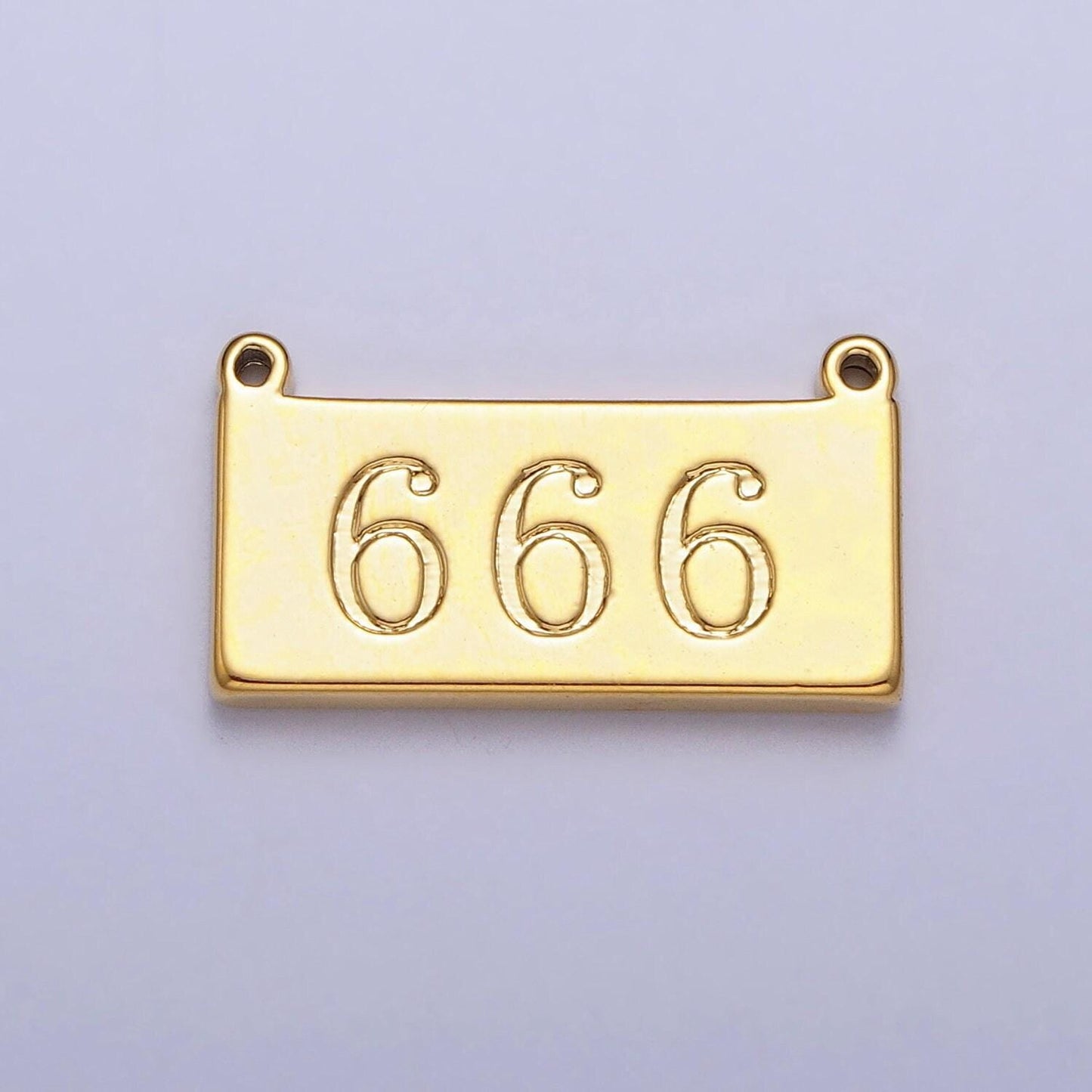 Dainty gold filled angel number charm connector gold bar lucky number for necklace bracelet component personalized jewelry | g610-615