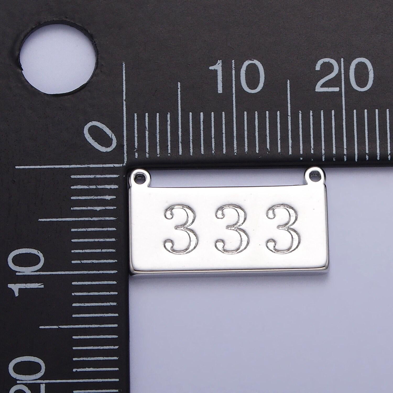 Dainty gold filled angel number charm connector gold bar lucky number for necklace bracelet component personalized jewelry | g610-615