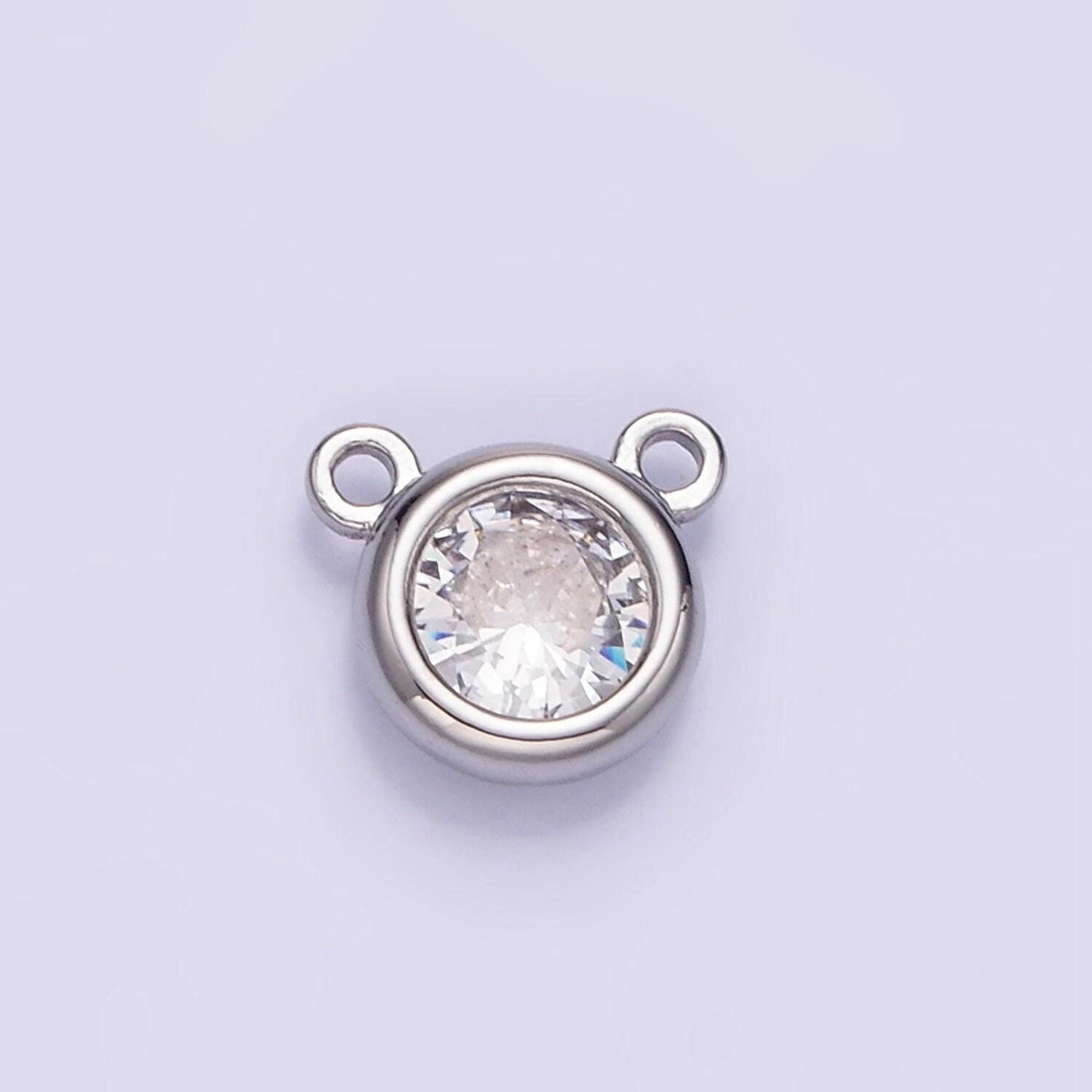 7mm cz link connector in gold filled, jewelry findings cubic zirconia link connector for bracelet necklace component g309