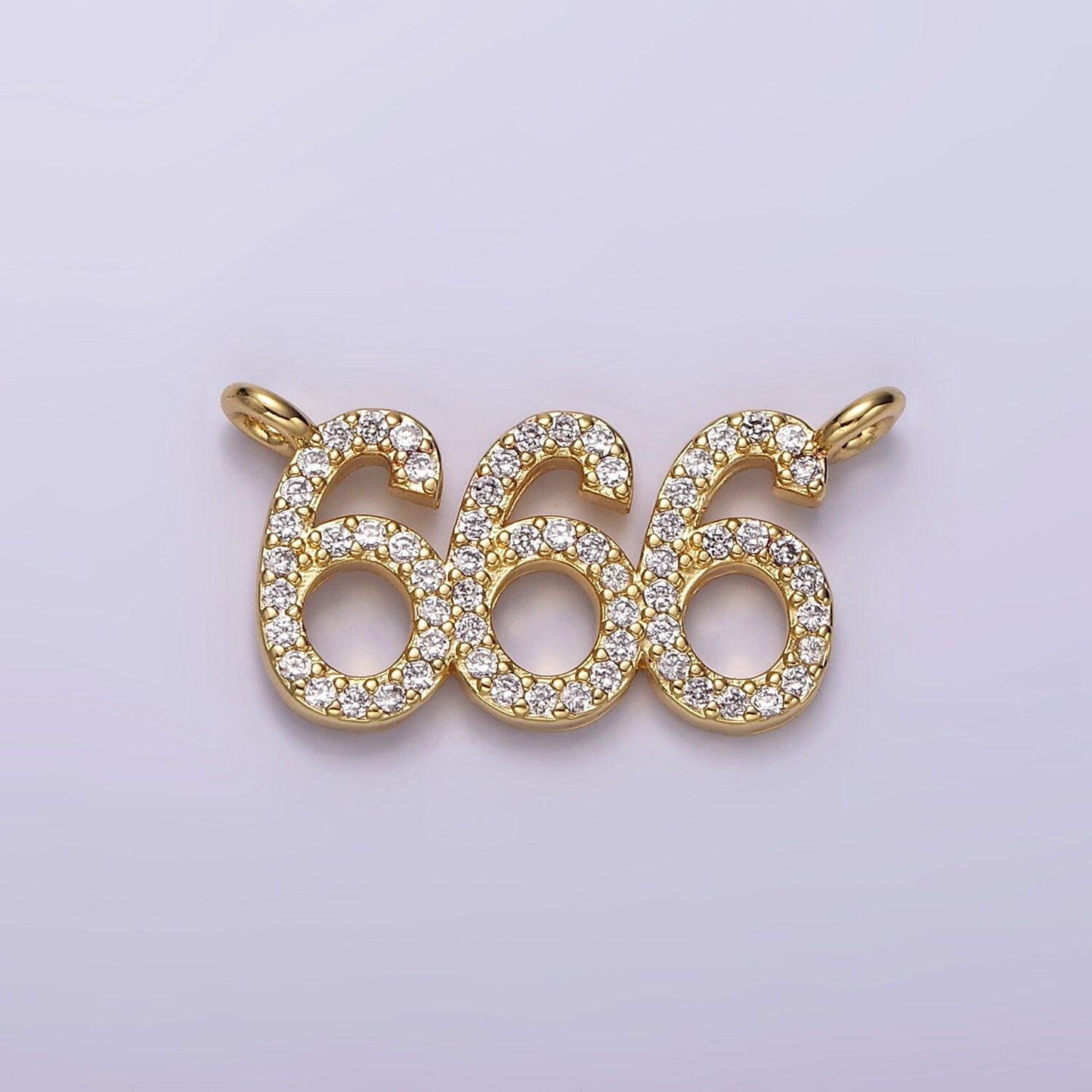 14k gold filled angel number numerology micro paved cz script charm connector for necklace bracelet supply | g184 - g192