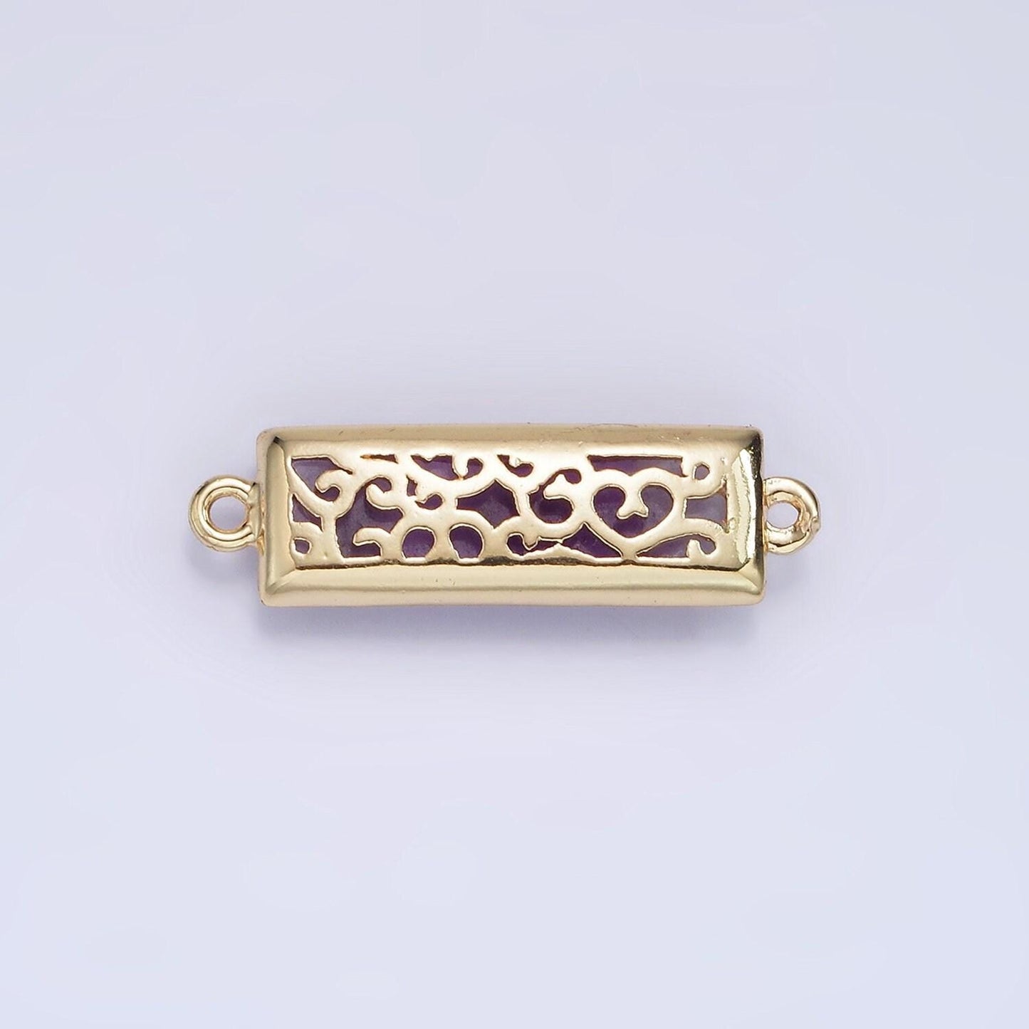 Mini 14k gold filled cubic zirconia link connector color faceted crystal charm connector birthstone link connector g-742 g-753