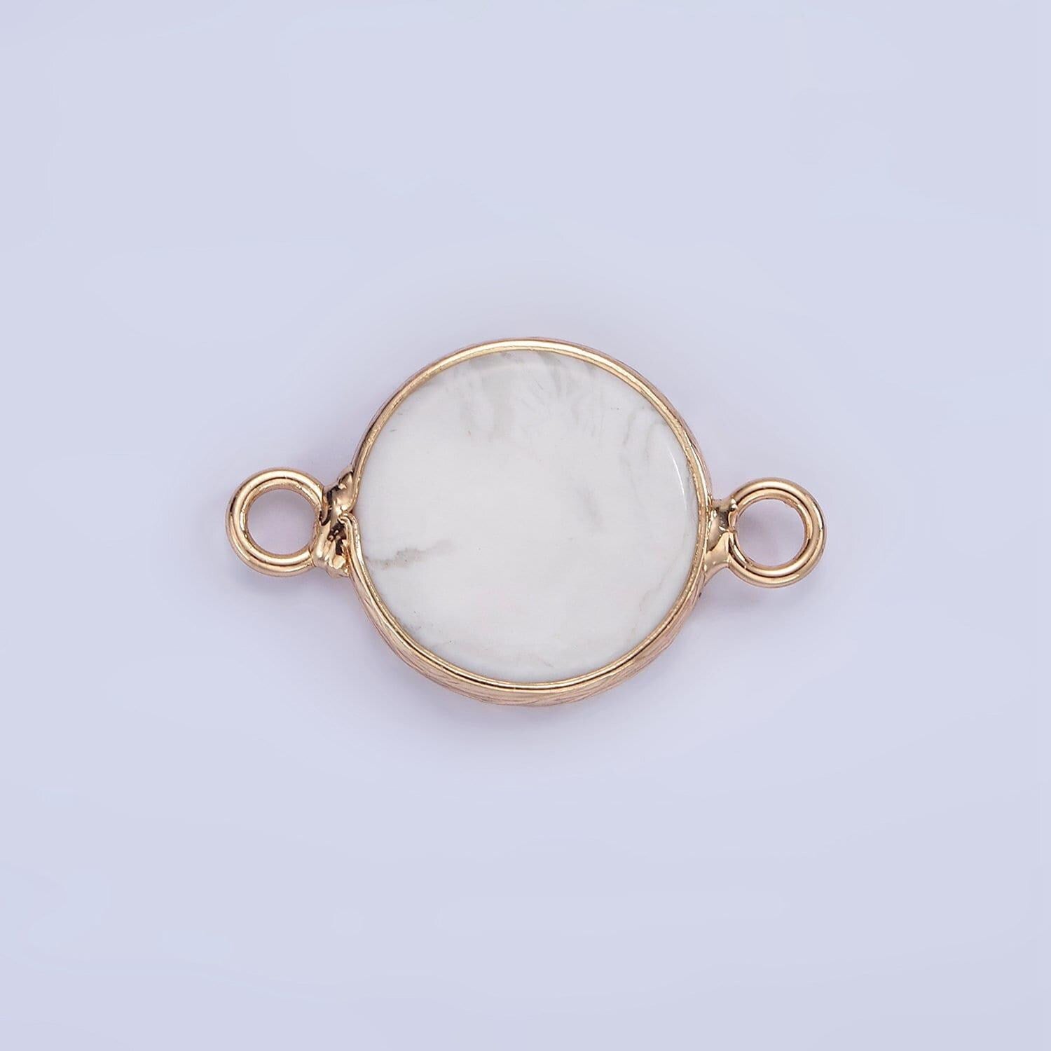 14k gold filled howlite, amazonite, rose quartz, onyx round connector | g024 g207 - g029