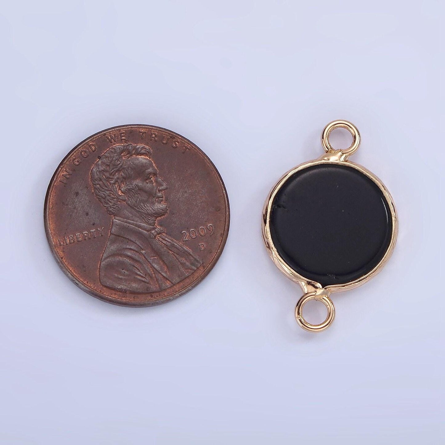 14k gold filled howlite, amazonite, rose quartz, onyx round connector | g024 g207 - g029