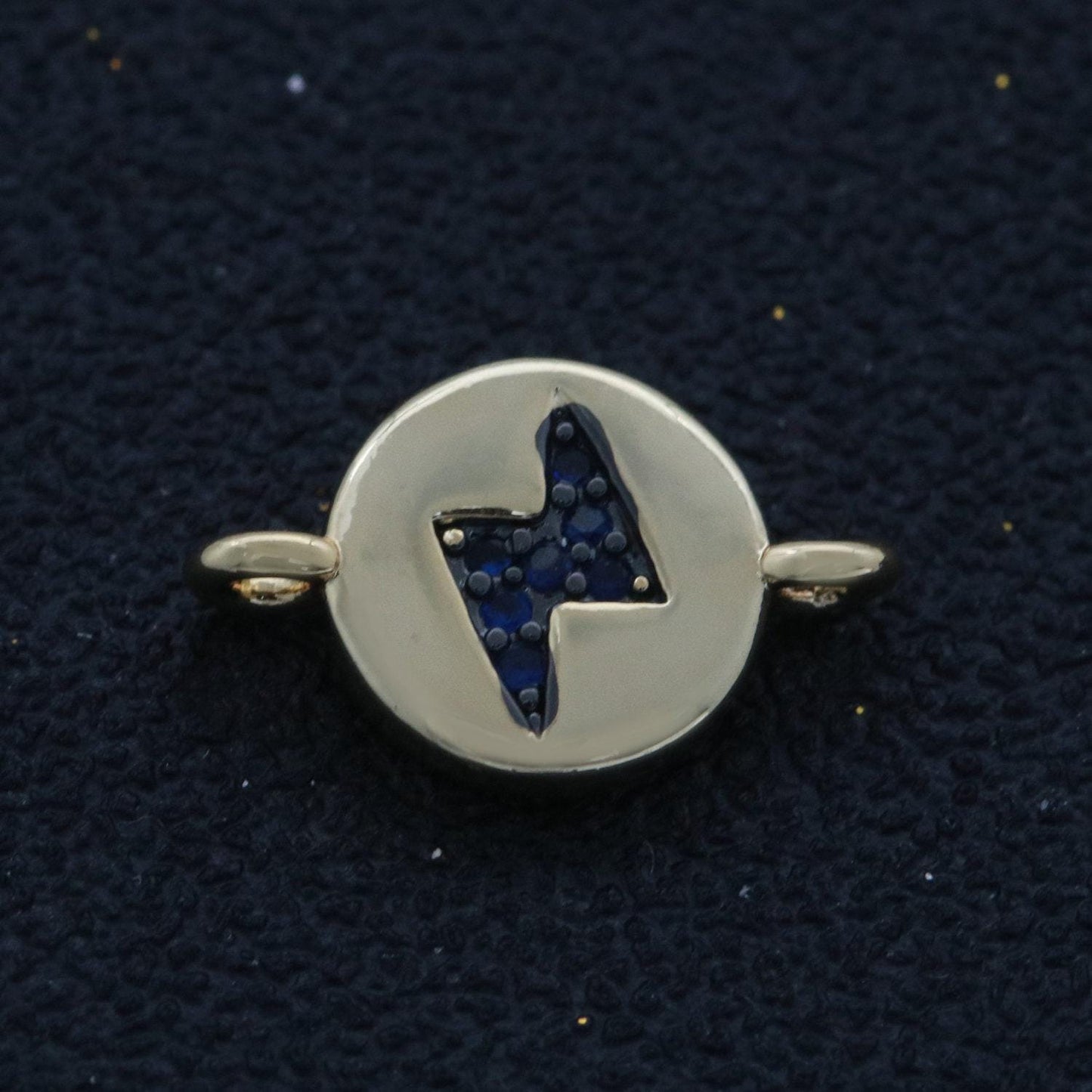1pc gold filled round cz micro pave connector, cz heart, moon, star, lighting, cross bracelet connector making supply findings f-911- f-915