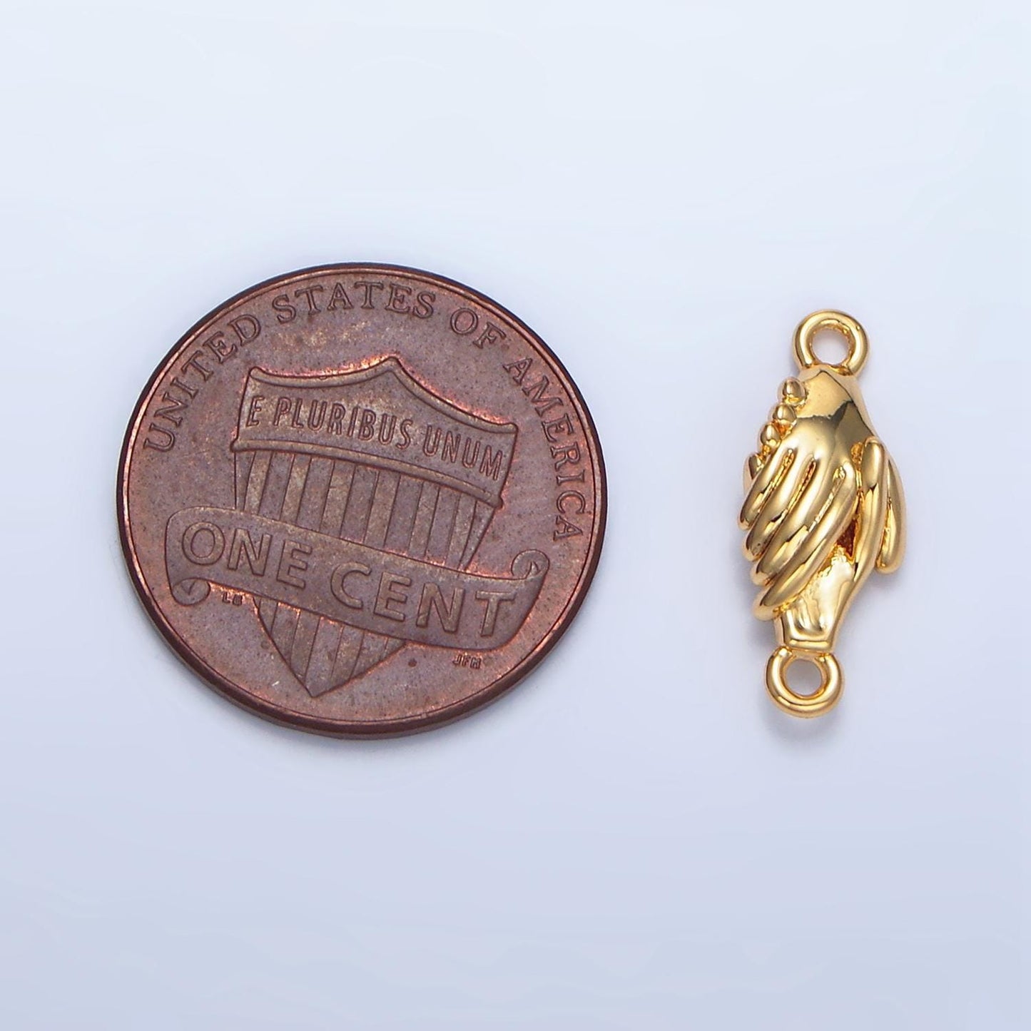 24k gold filled shake hand charm holding hand gesture charm connector for necklace bracelet link connector supplies g-273