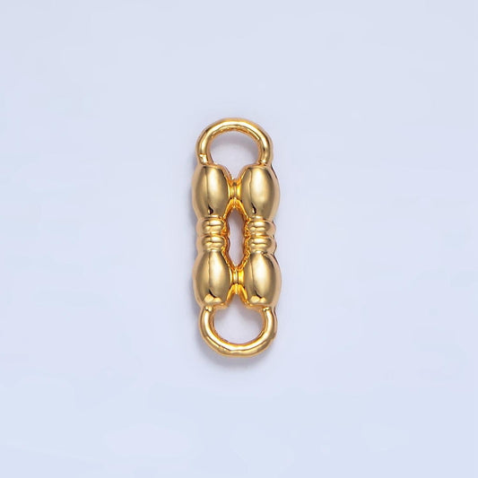 Bubble geometric 24k gold filled geometric connector | f-468
